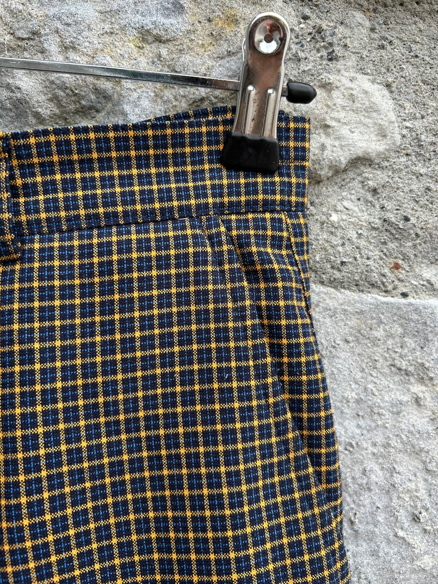 90s yellow&navy pants uk 14