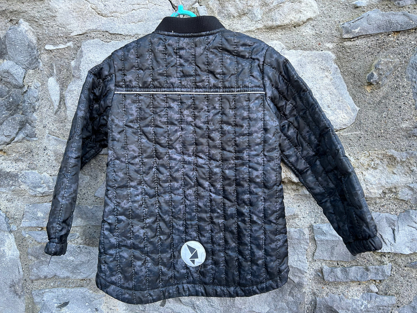 Black marble quilted jacket 4-5y (104-110cm)