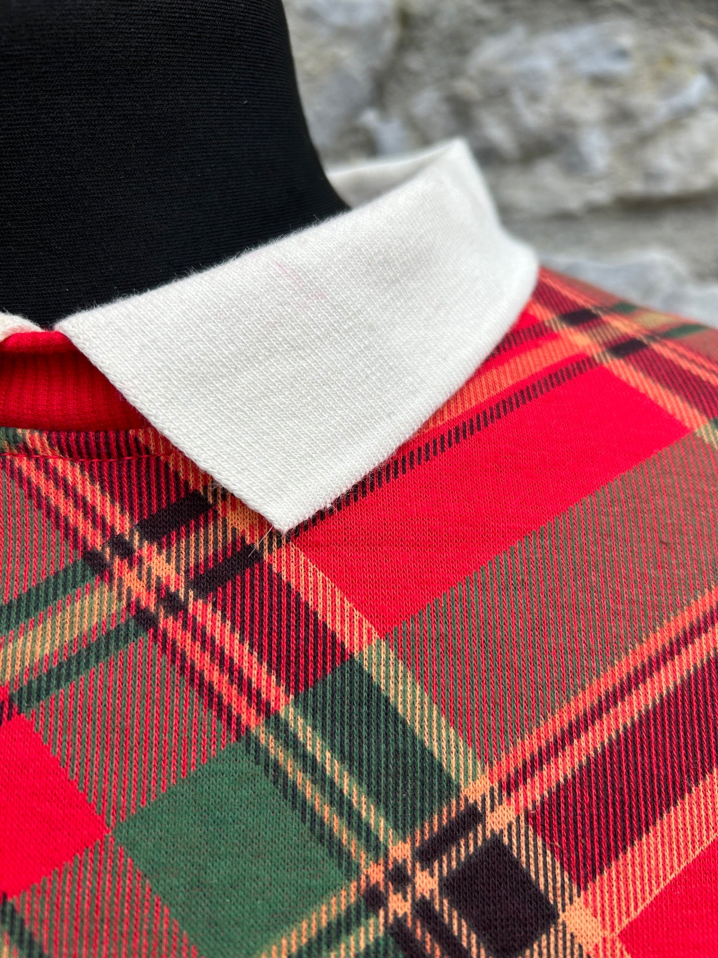 Red&green check cropped top 13-14y (158-164cm)