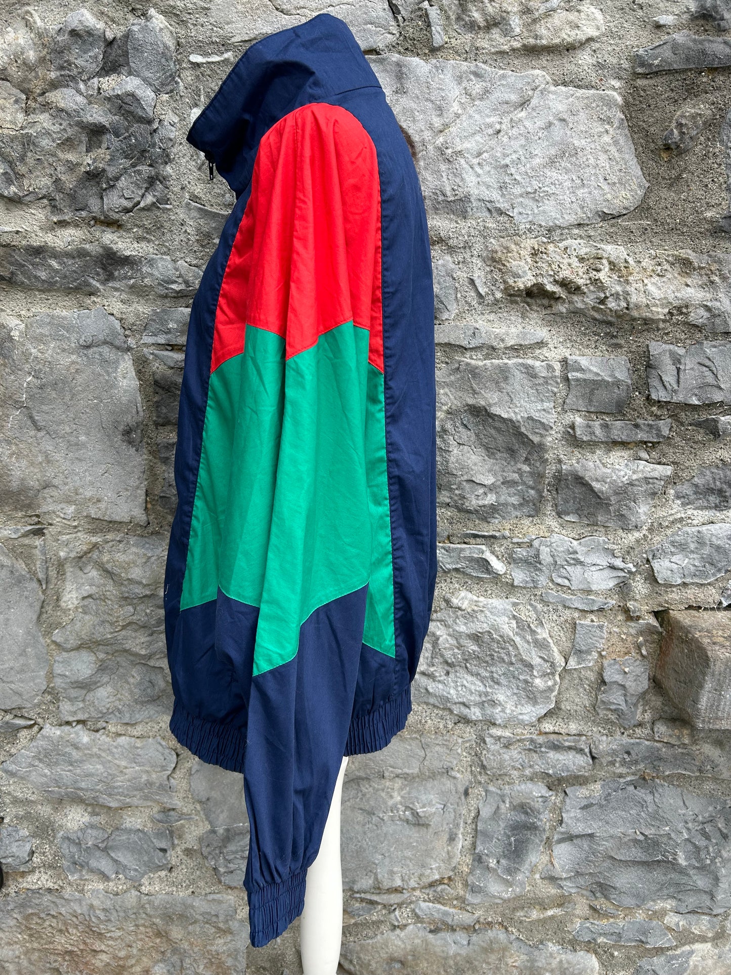 80s navy&green sport jacket Large