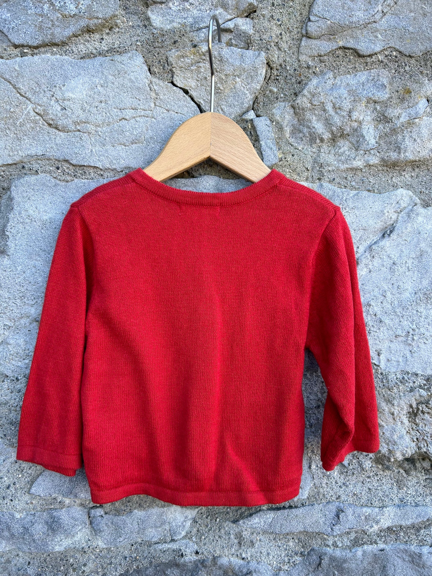 Red cardigan 3-6m (62-68cm)