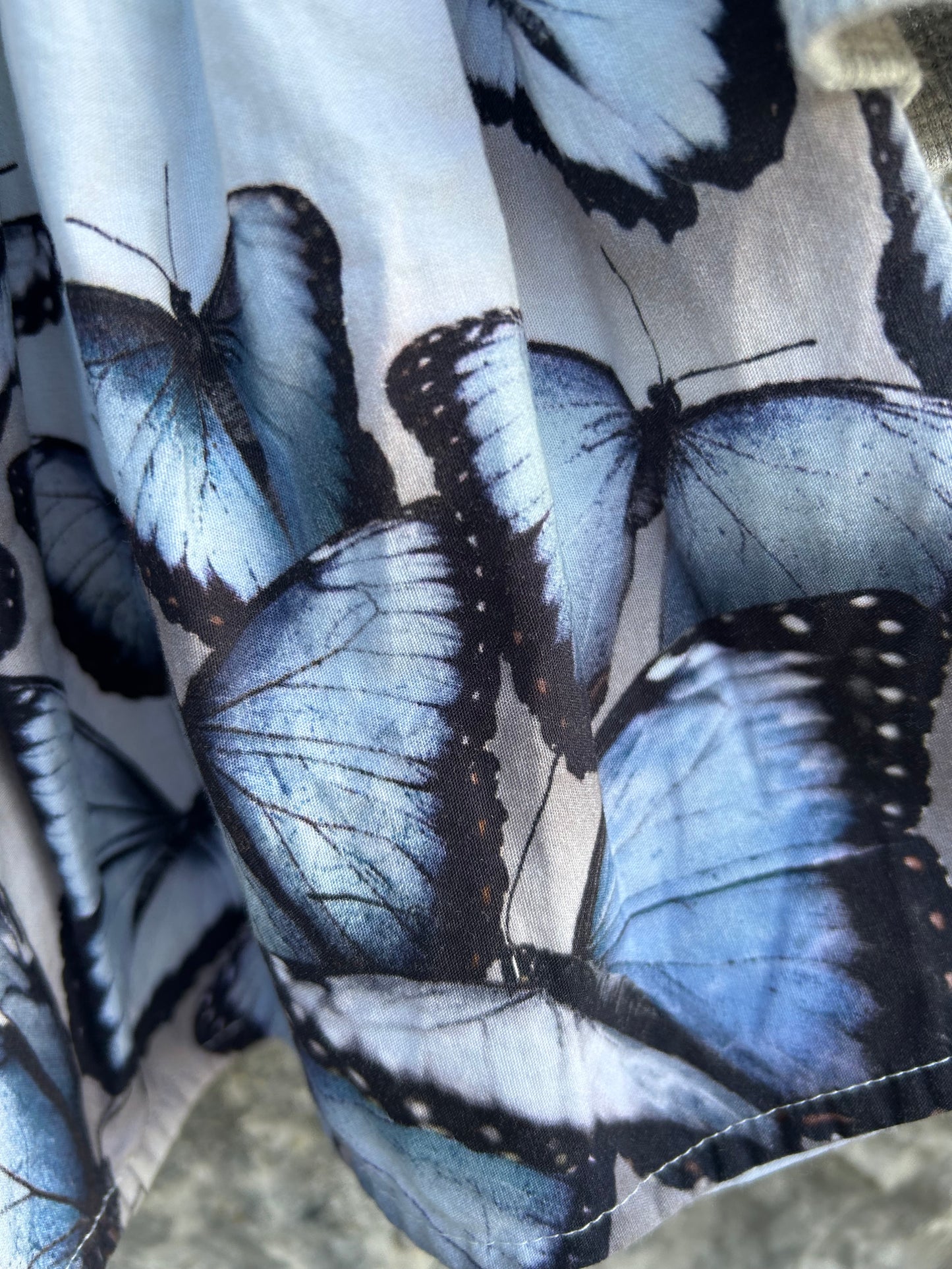 Butterflies Blue&grey dress 12m (80cm)