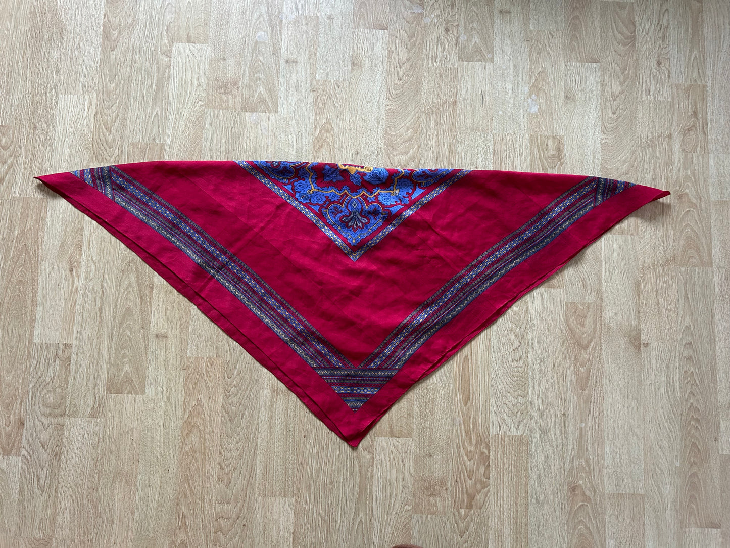 Burgundy blue scarf