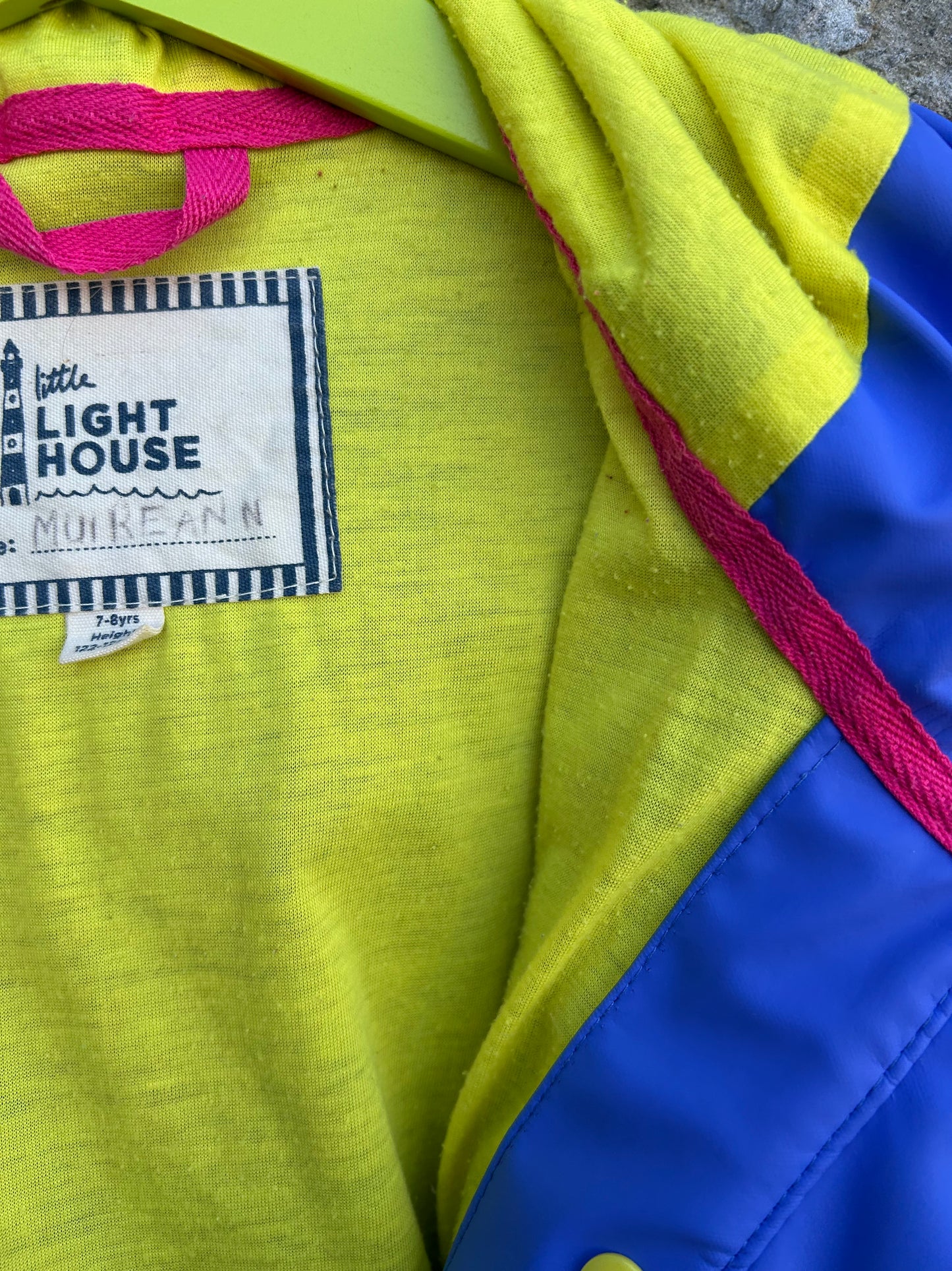 Blue raincoat 7-8y (122-128cm)