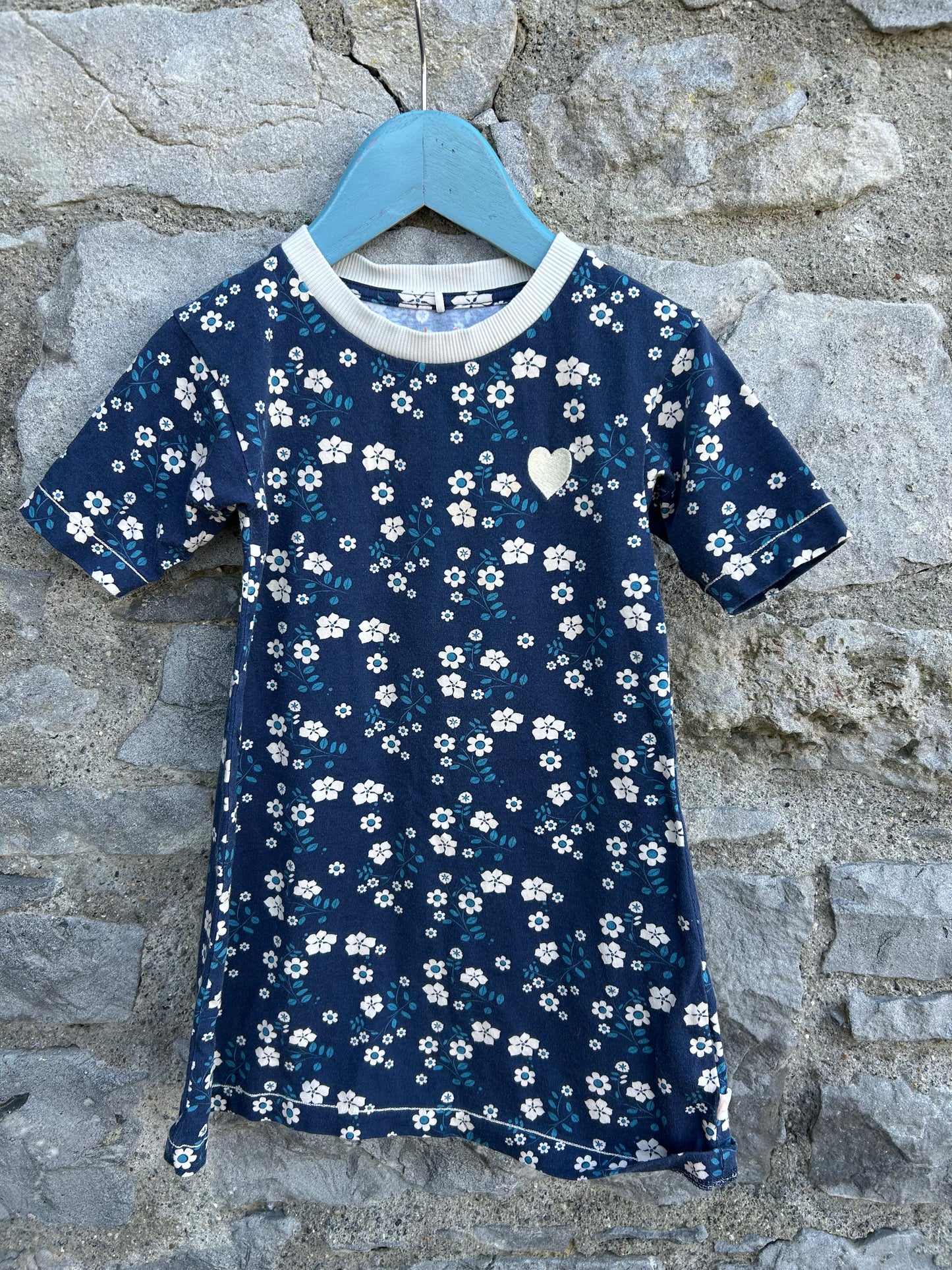 Navy floral dress 3-4y (98-104cm)