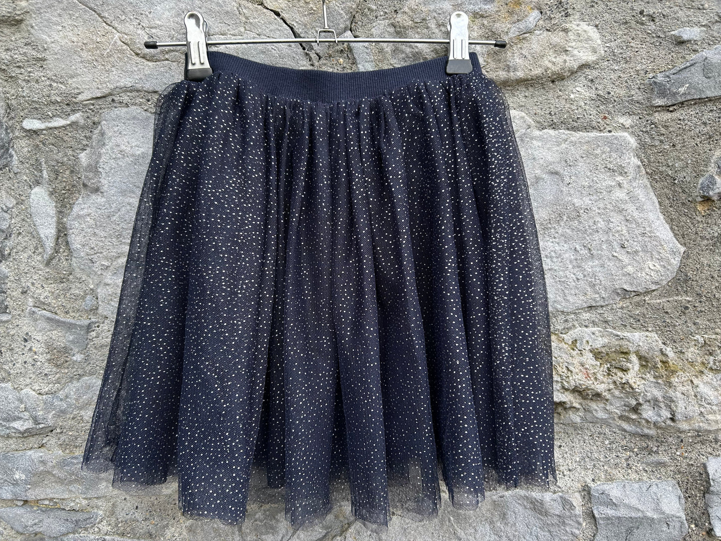 Black sparkly tulle skirt 7-8y (122-128cm)