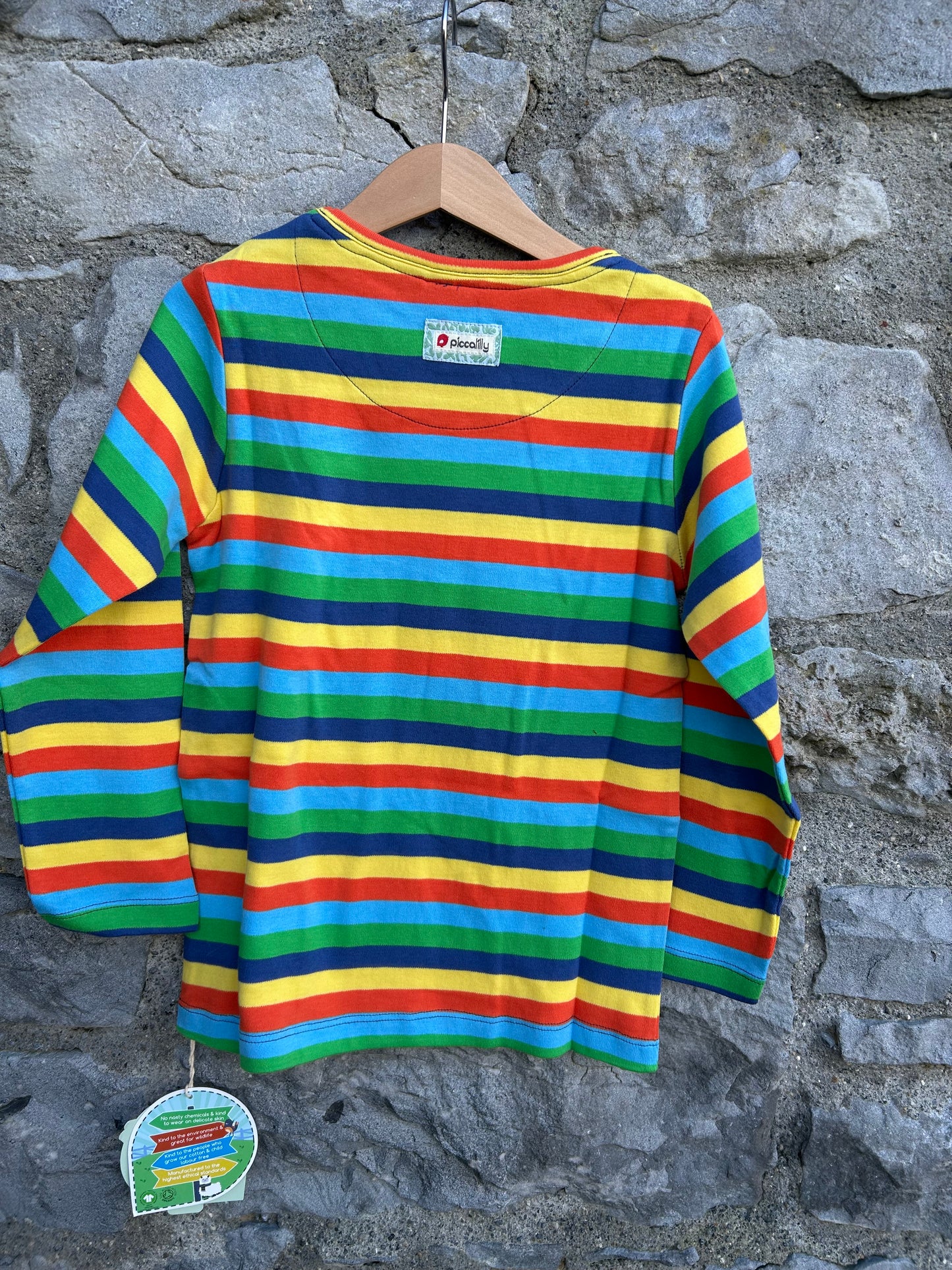 Rainbow stripes top 5-6y (110-116cm)