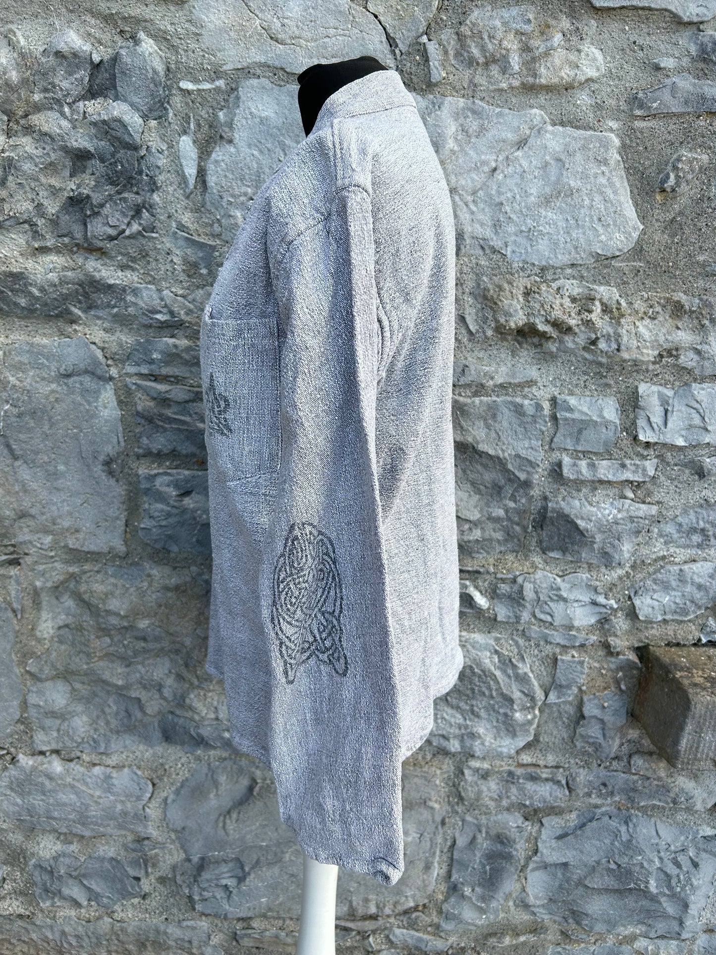 Grey Celtic print shirt uk 10-12