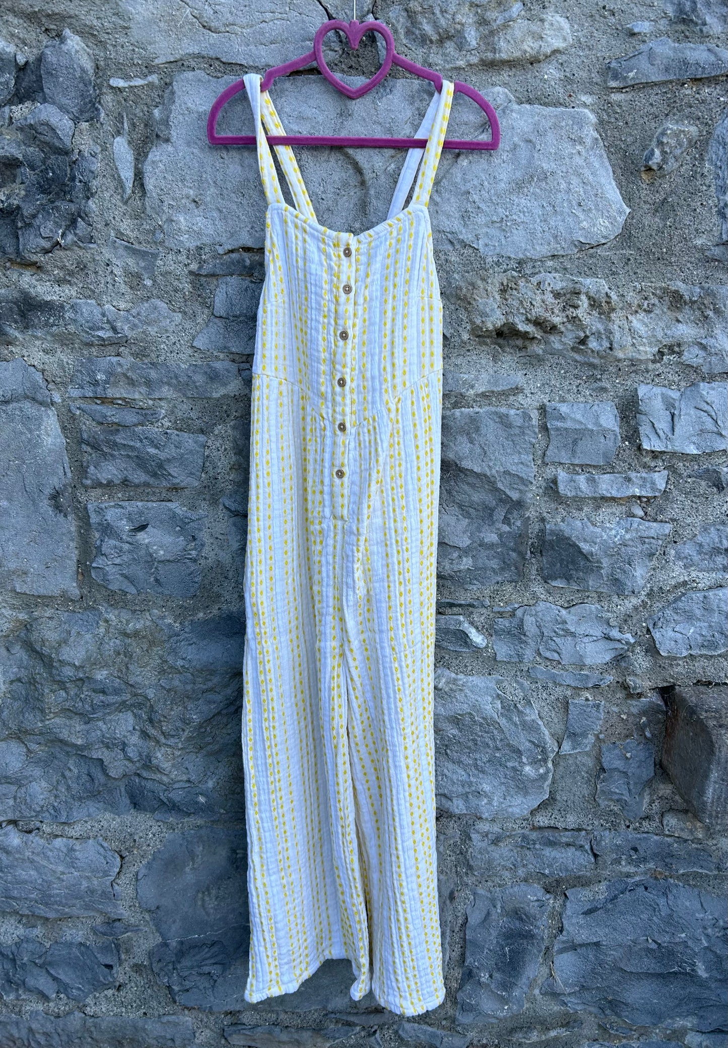 White&yellow jumpsuit 11-12y (146-152cm)