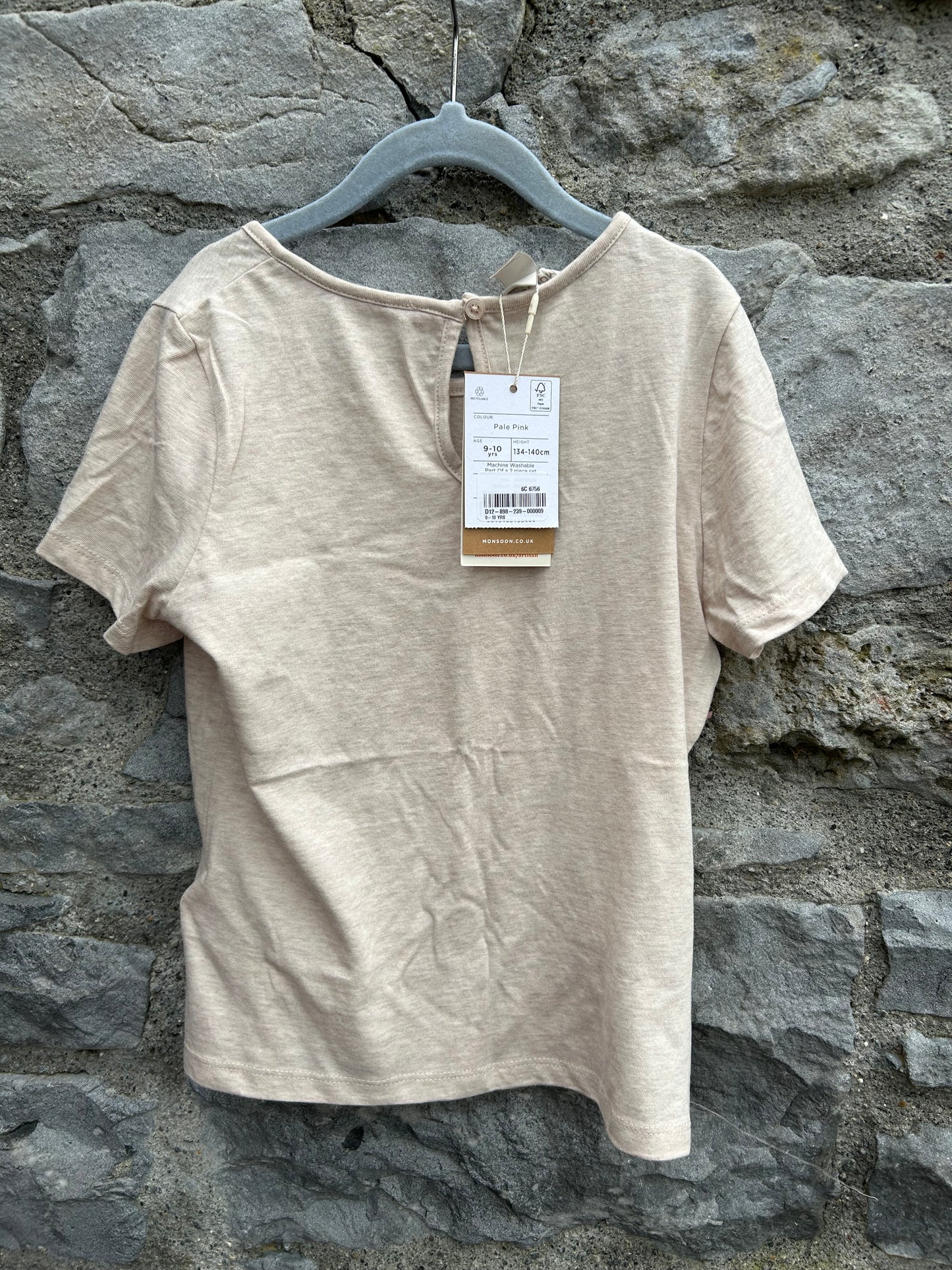 Sequin beige T-shirt 9-10y (134-140cm)