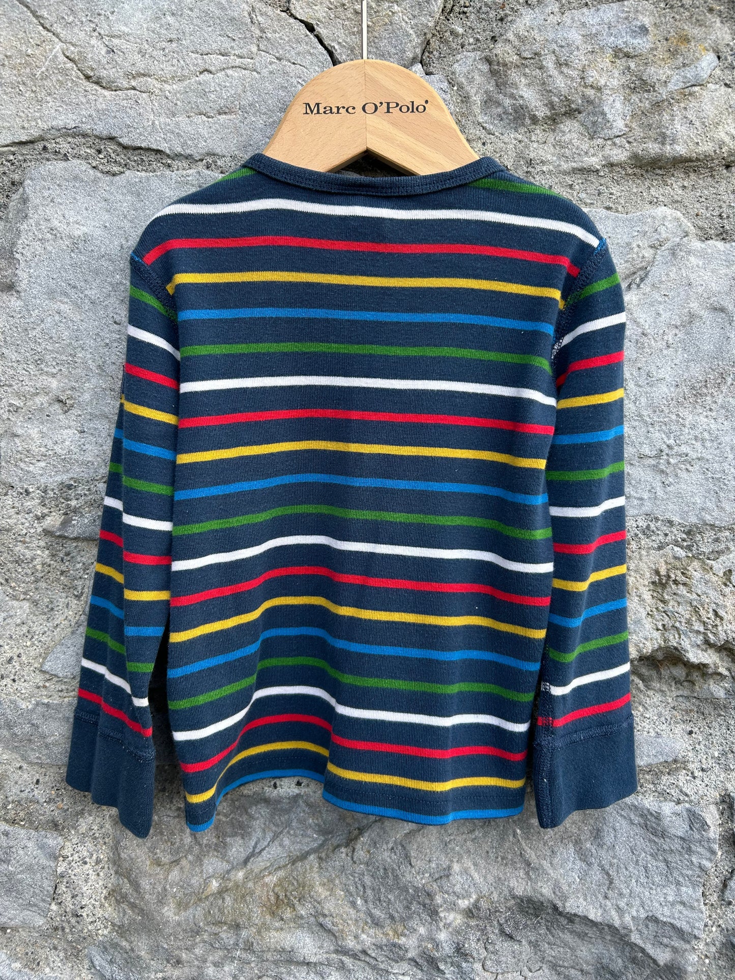 PoP navy stripy top 18-24m (86-92cm)