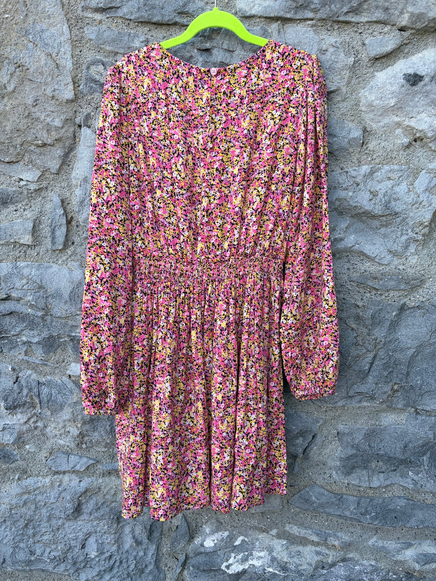 Pink&purple floral dress 9y (134cm)