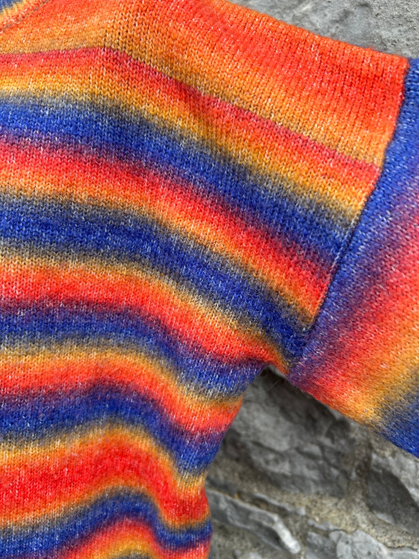 Blue&orange stripy woolly jumper uk 14