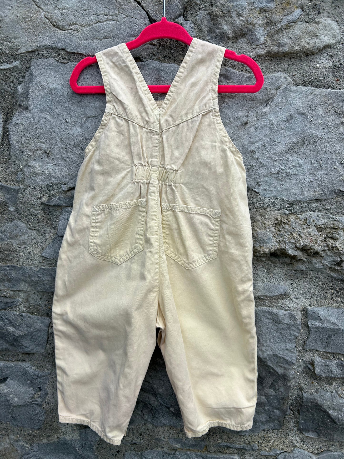 90s beige dungarees 9-12m (74-80cm)
