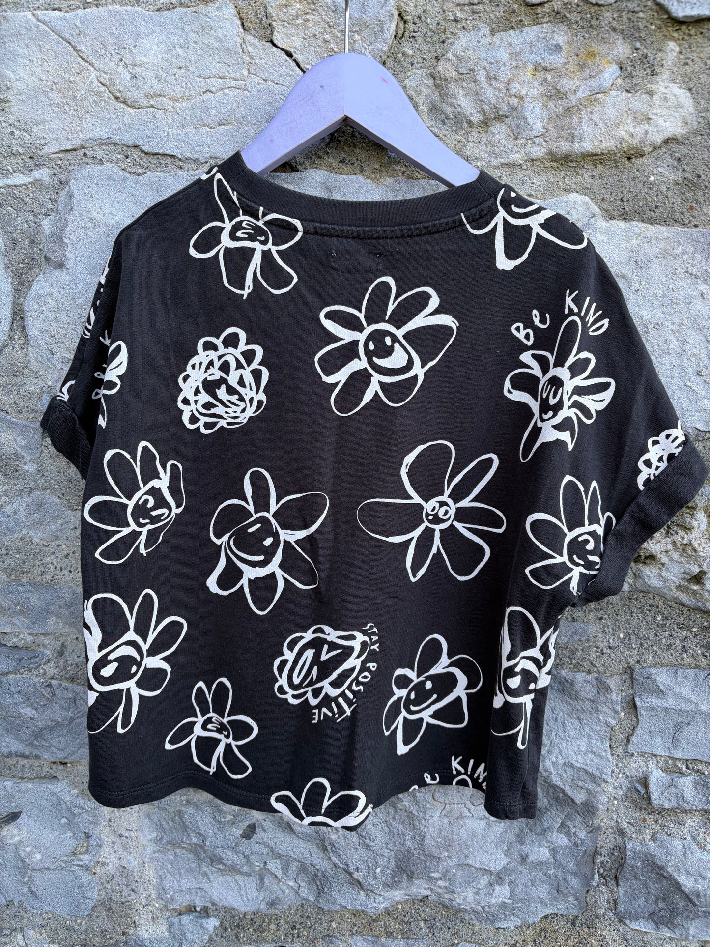 Stay Positive flowers cropped T-shirt 8y (128cm)