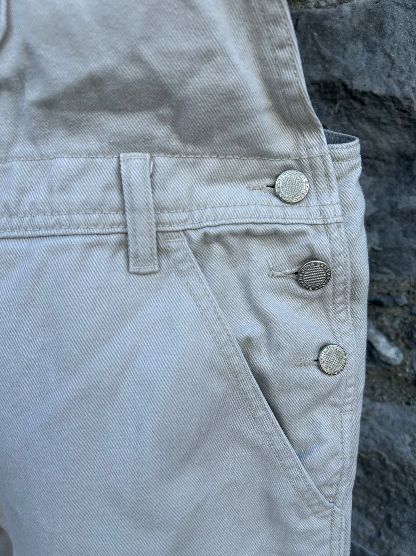 90s beige denim dungarees XL