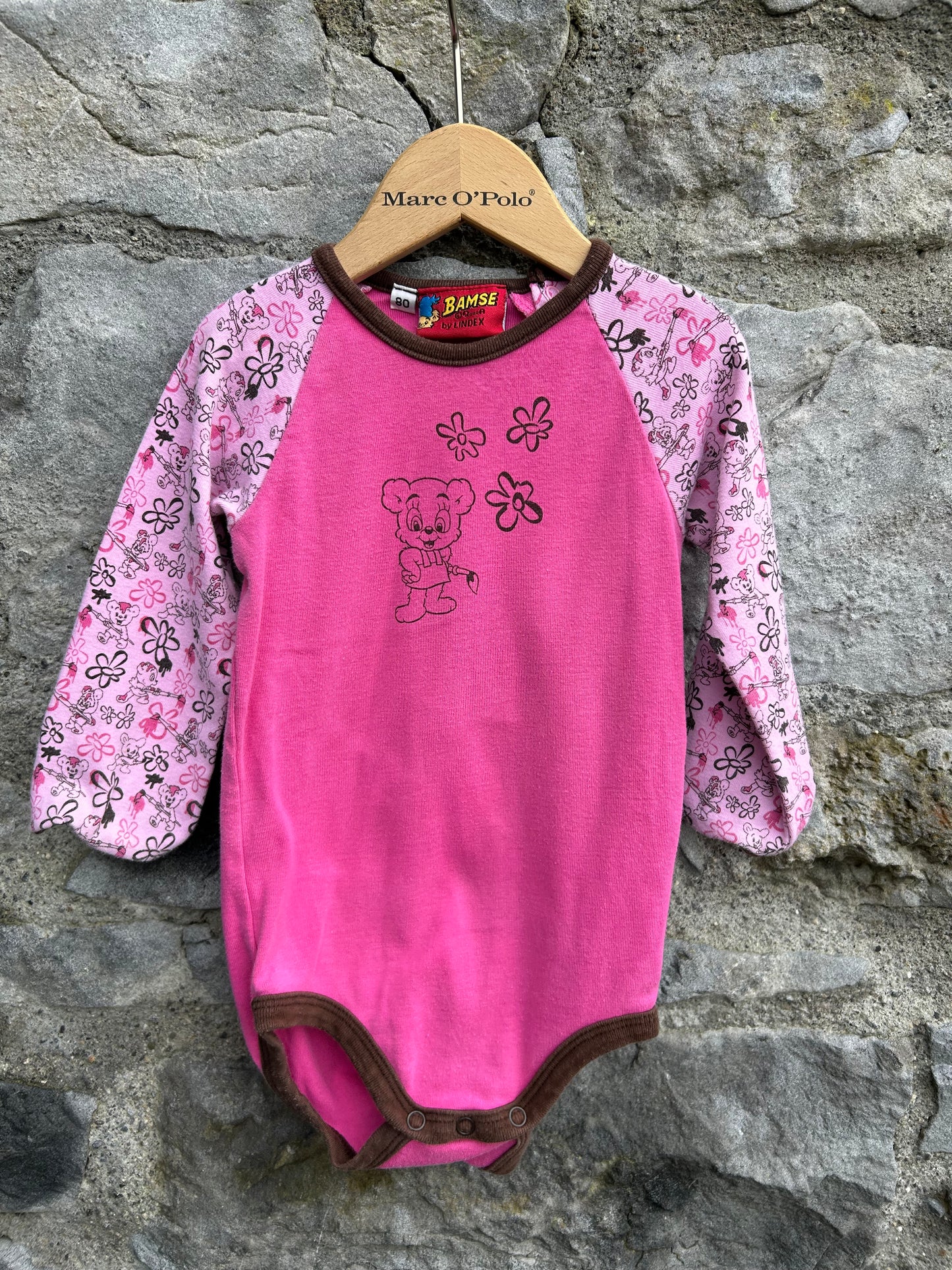 Bamse pink vest 9-12m (74-80cm)