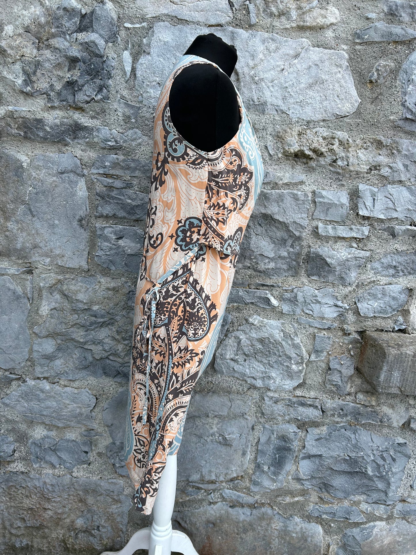Blue paisley dress uk 8