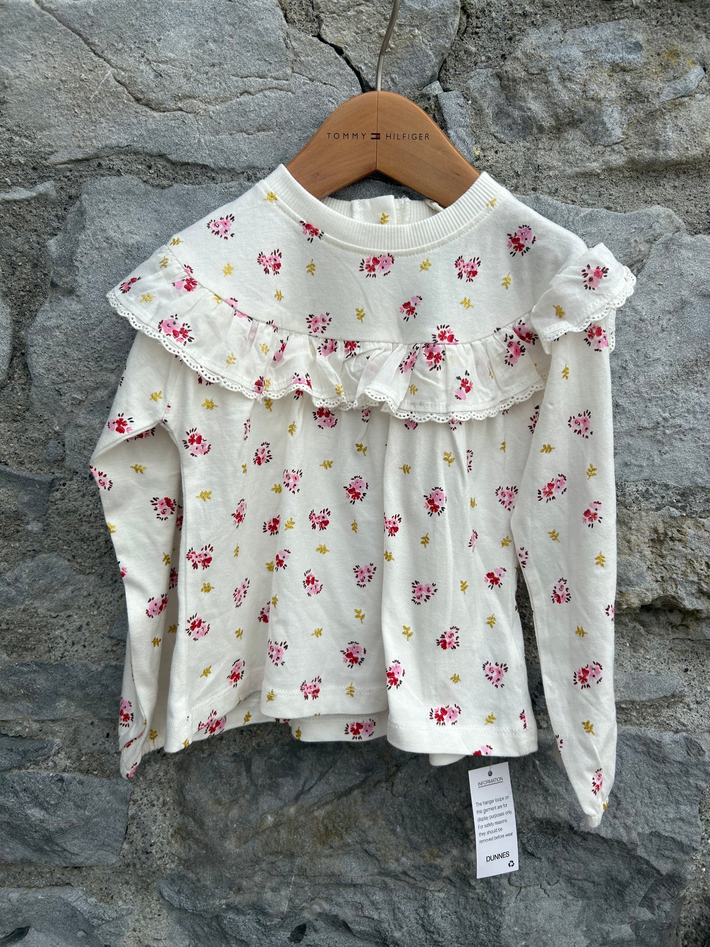 Floral ruffle top 18-24m (86-92cm)