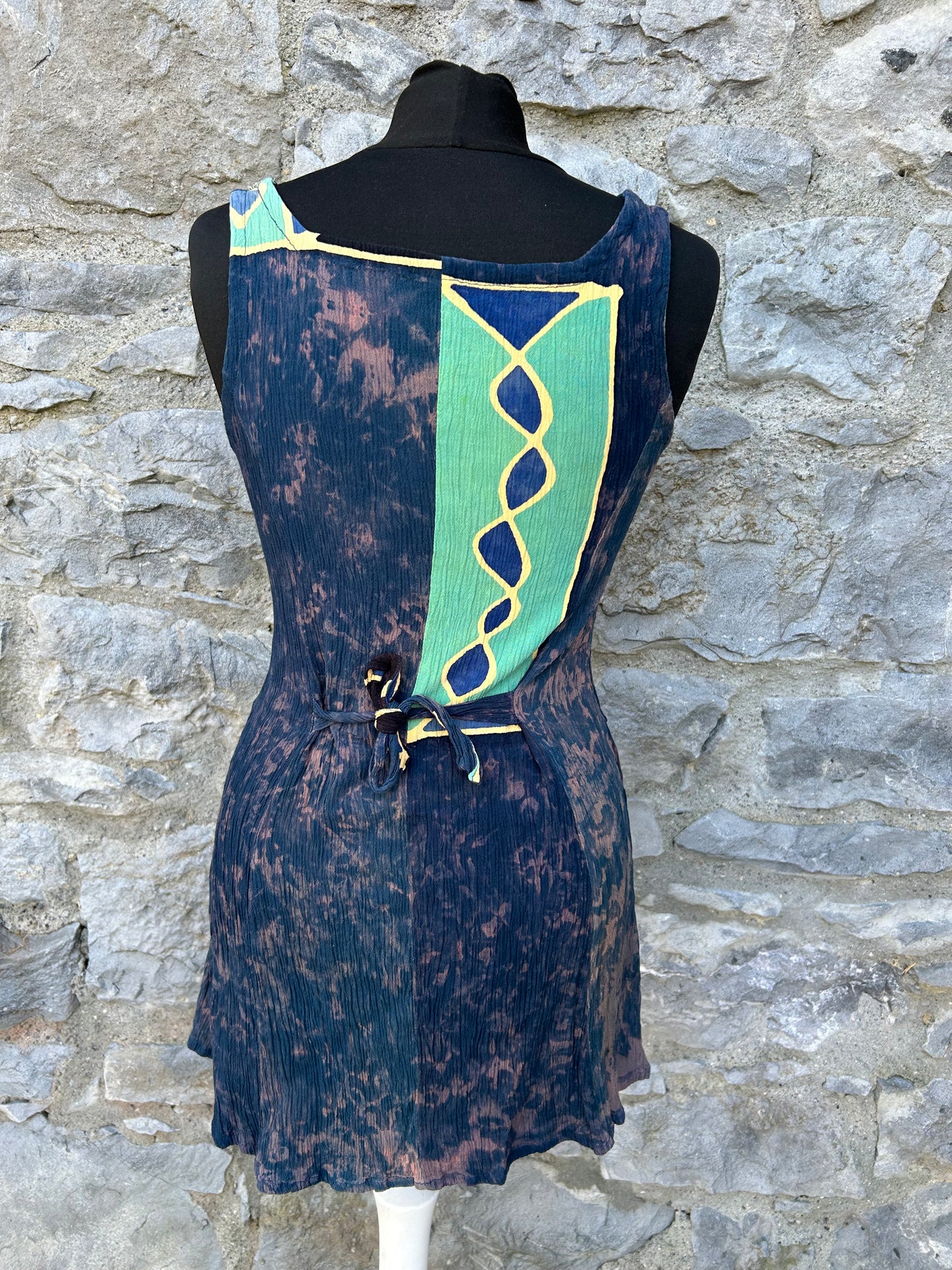 90s geometric navy tunic uk 6-8