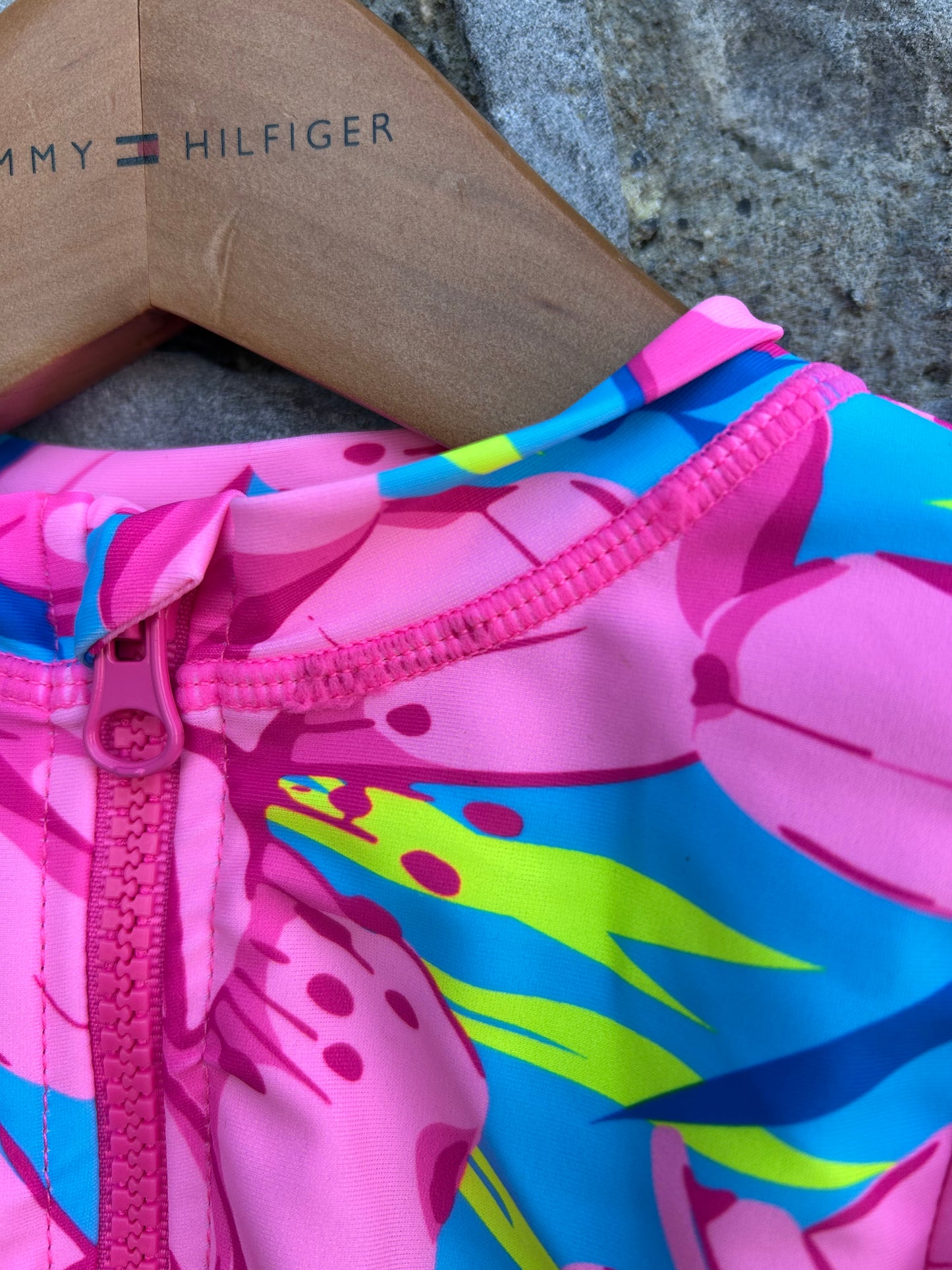 Pink flowers swimsuit 18-24m (86-92cm)