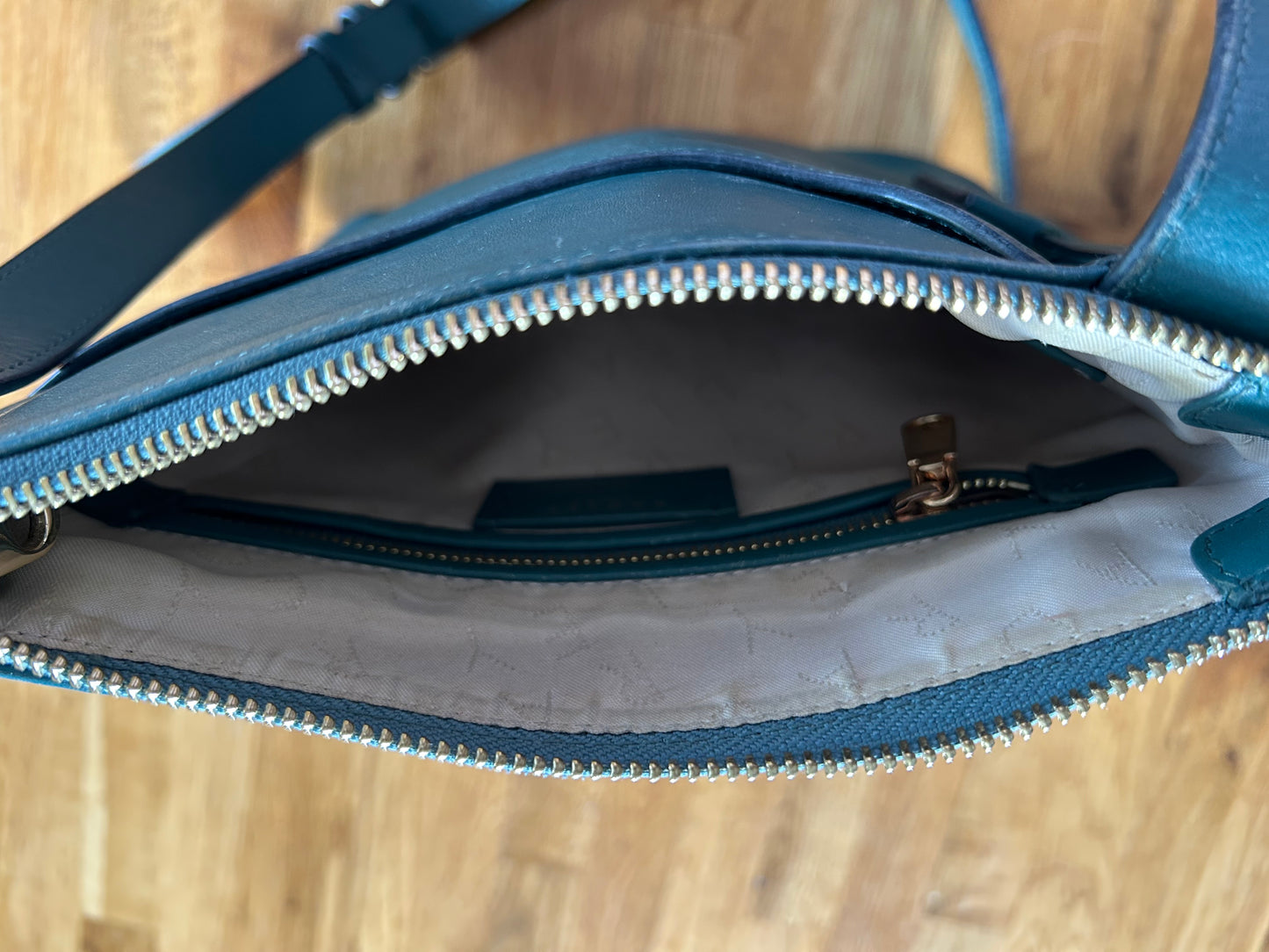 Teal crossbody bag