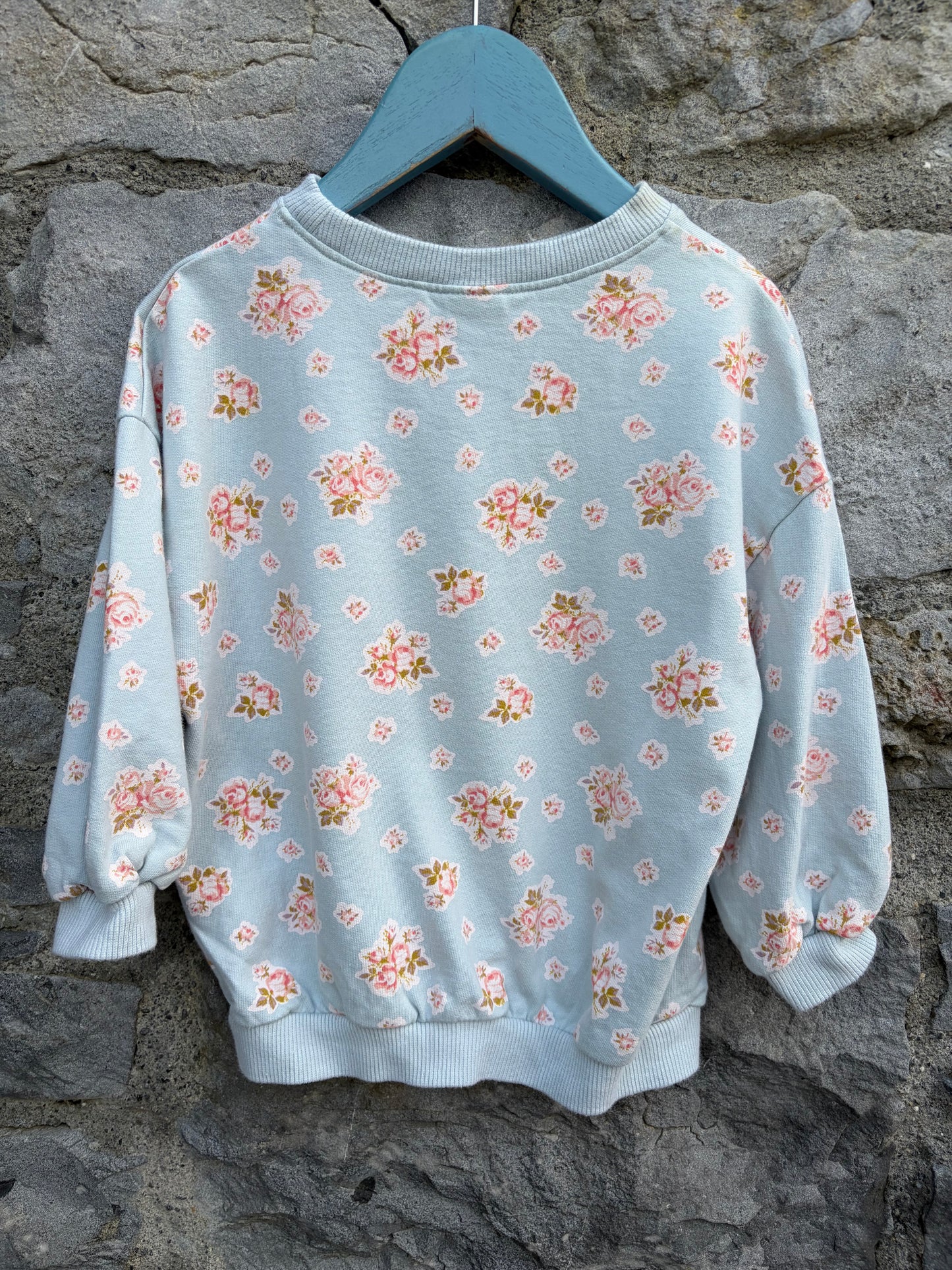 Flowers blue sweatshirt 2-3y (92-98cm)