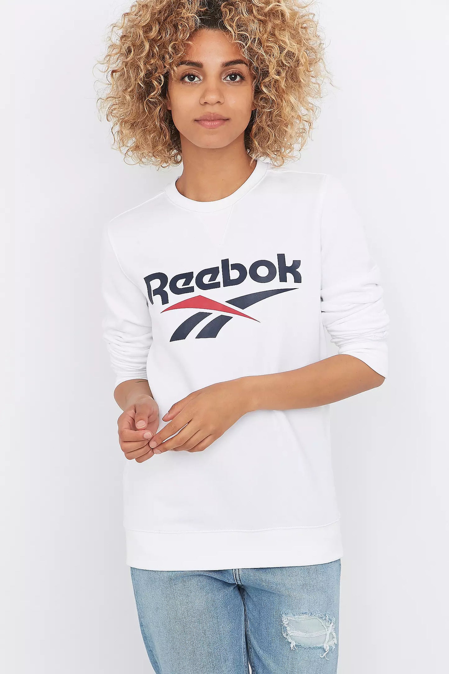 RBK White logo sweatshirt uk 8