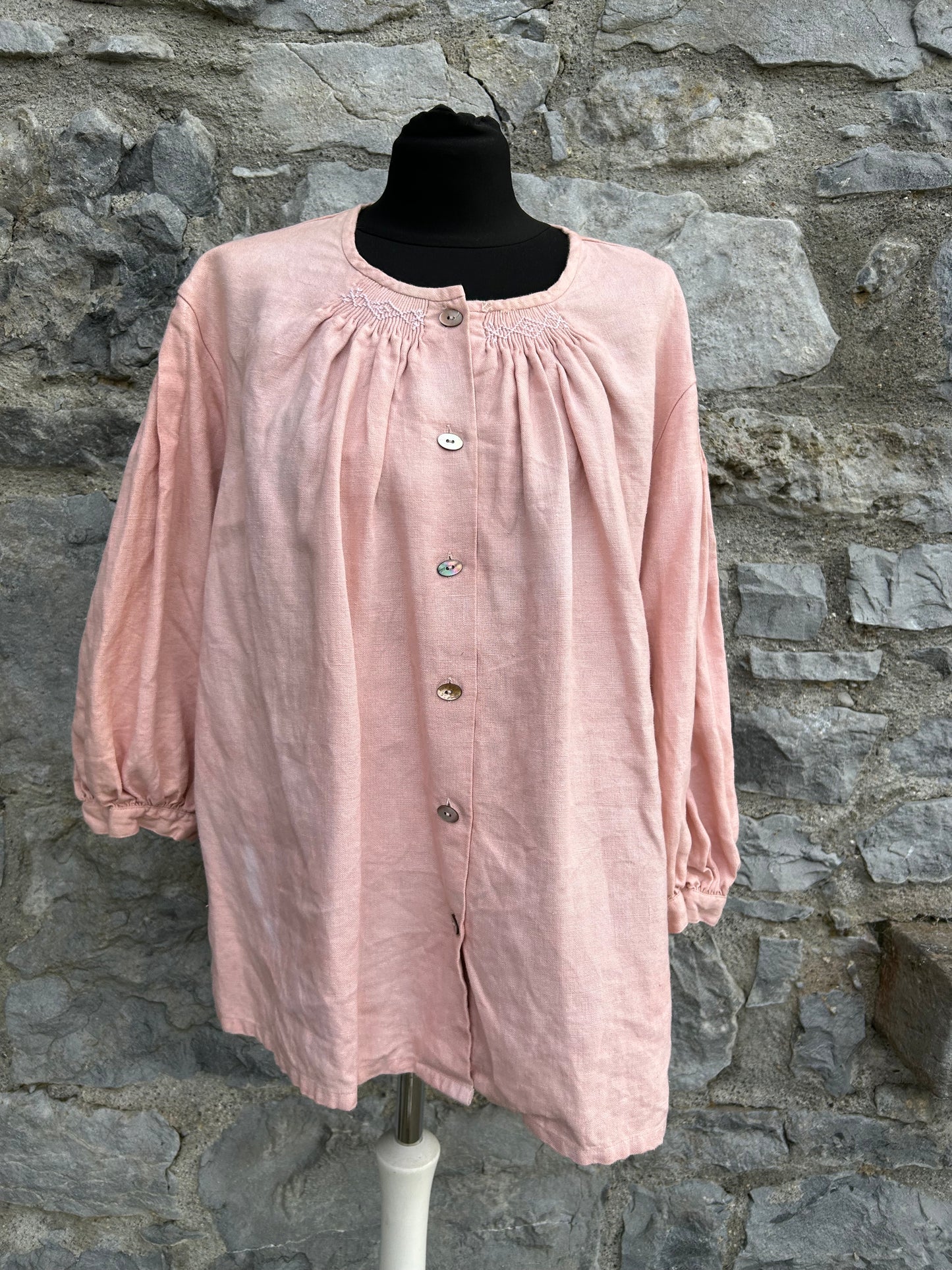 Peach folk blouse uk 18-20