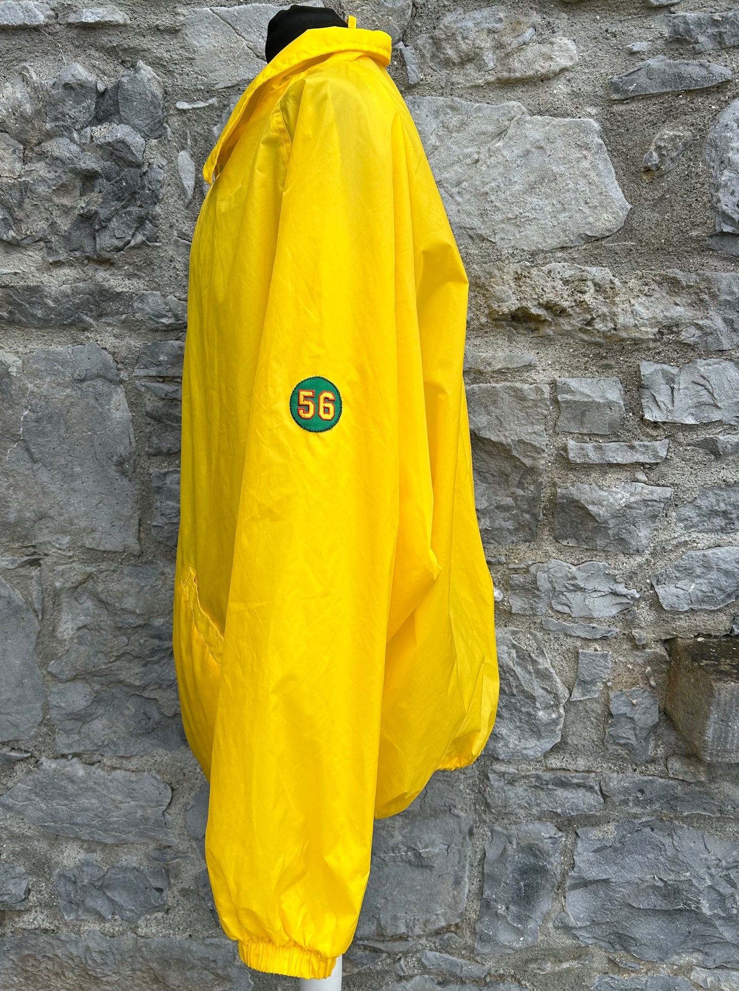 80s yellow waterproof jacket XL