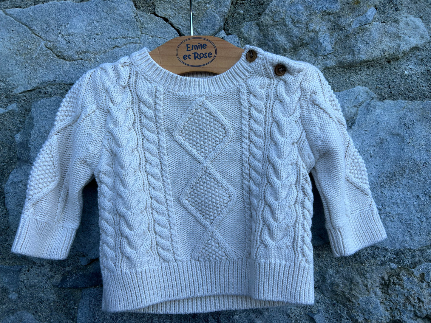 Off white cable jumper 3m (62cm)