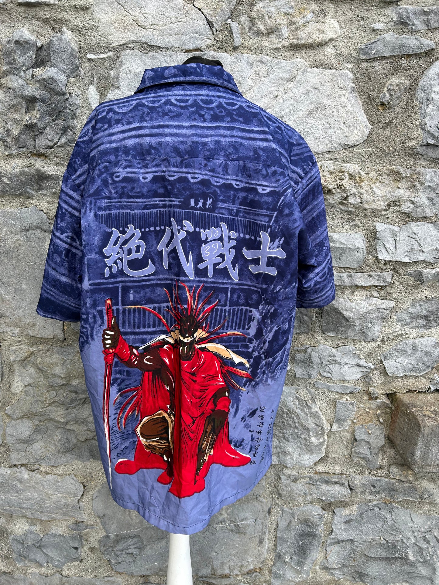 Y2K Vintage Anime Samurai Shirt Large