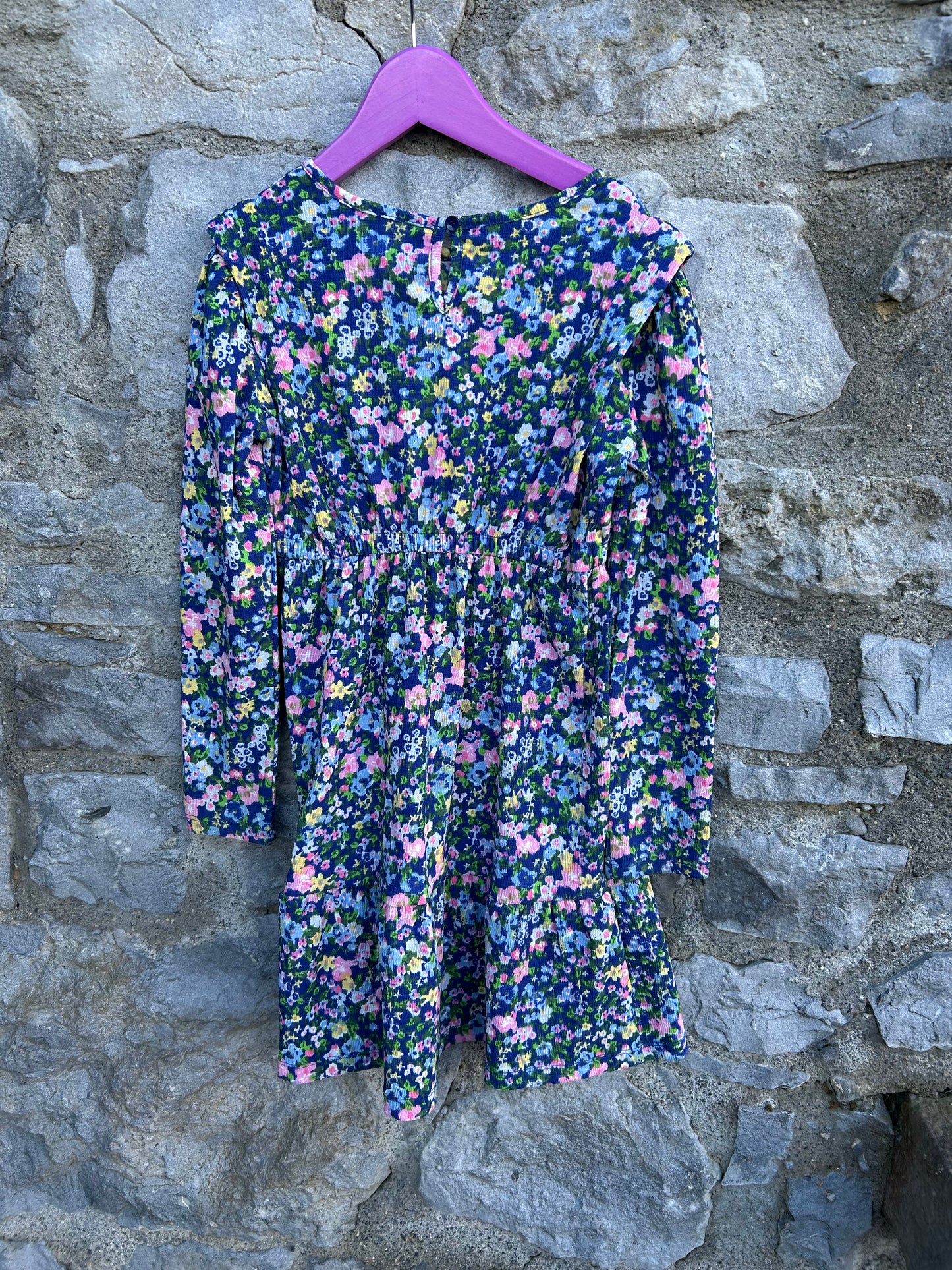 Pink&purple flowers dress 7-8y (122-128cm)