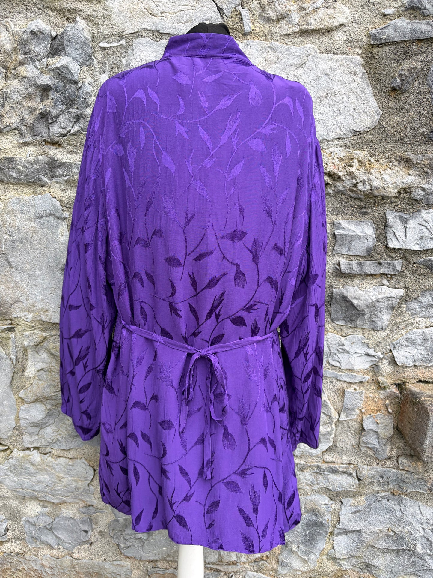 80s purple long blouse uk 14-16