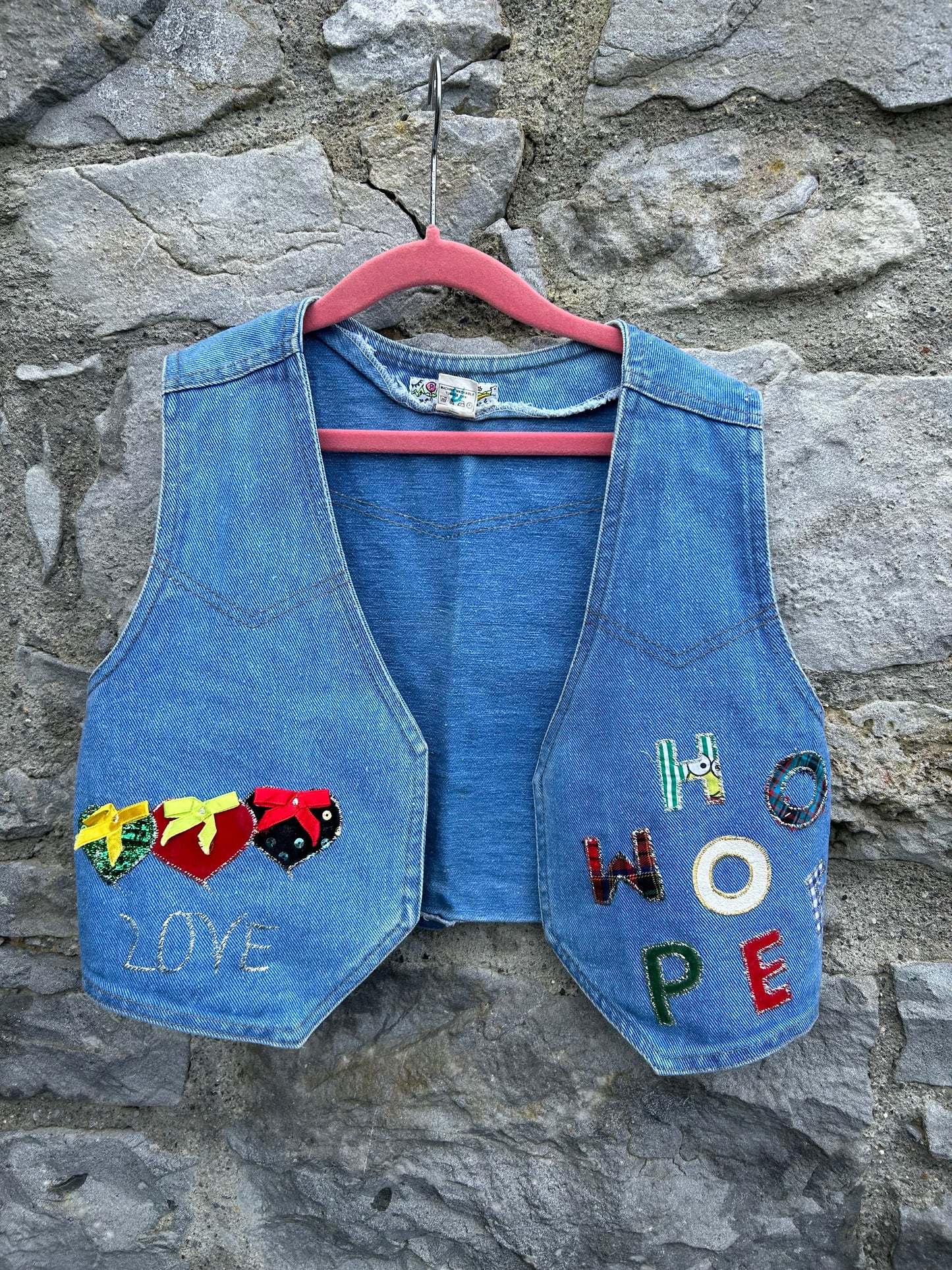 80s denim waistcoat 8-10y (128-140cm)