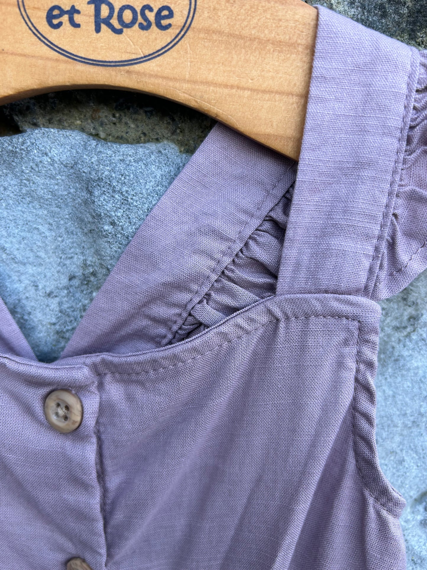 Lilac linen pinafore 6-9m (68-74cm)