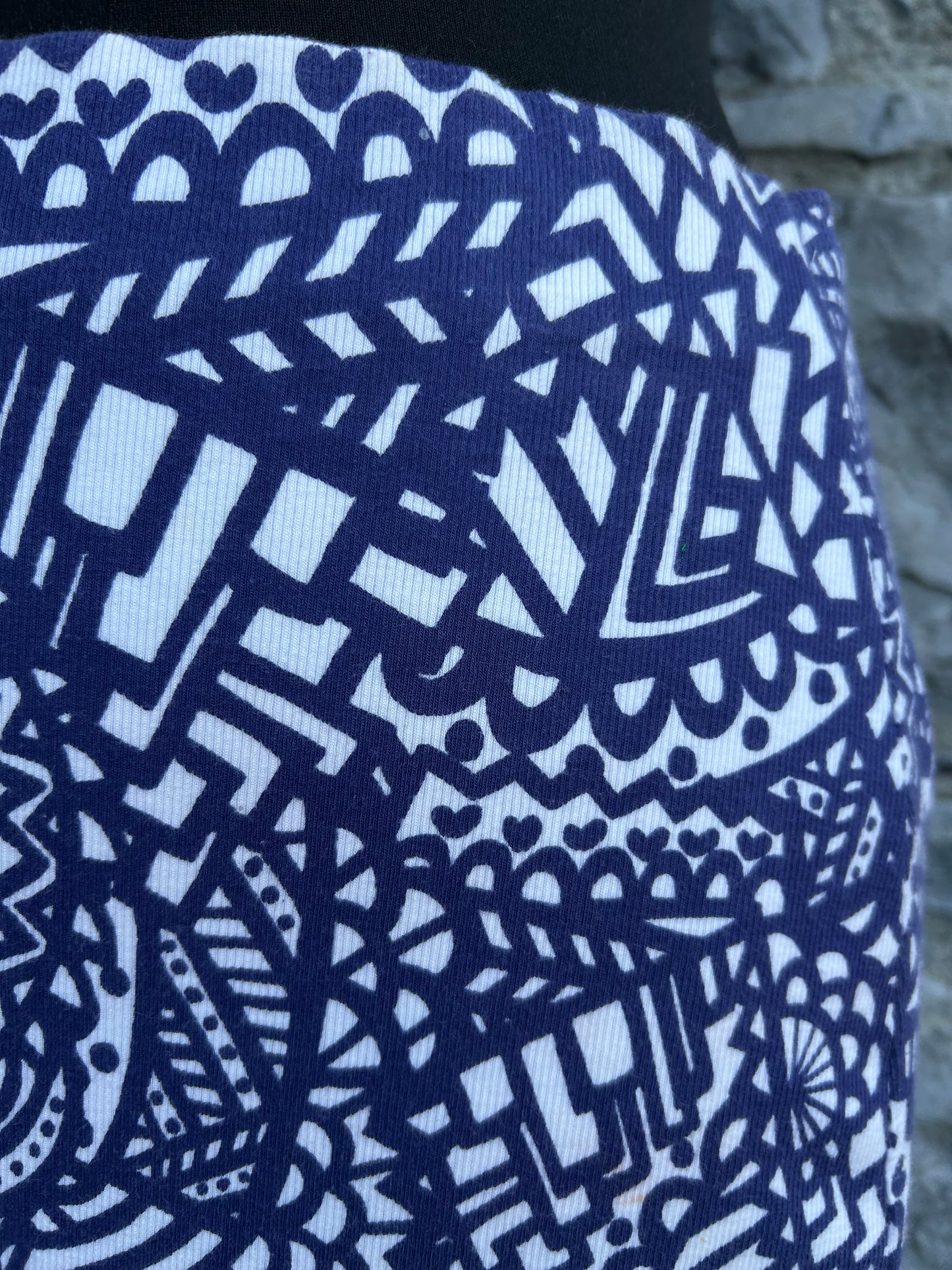 Blue geometrical skirt uk 10-12