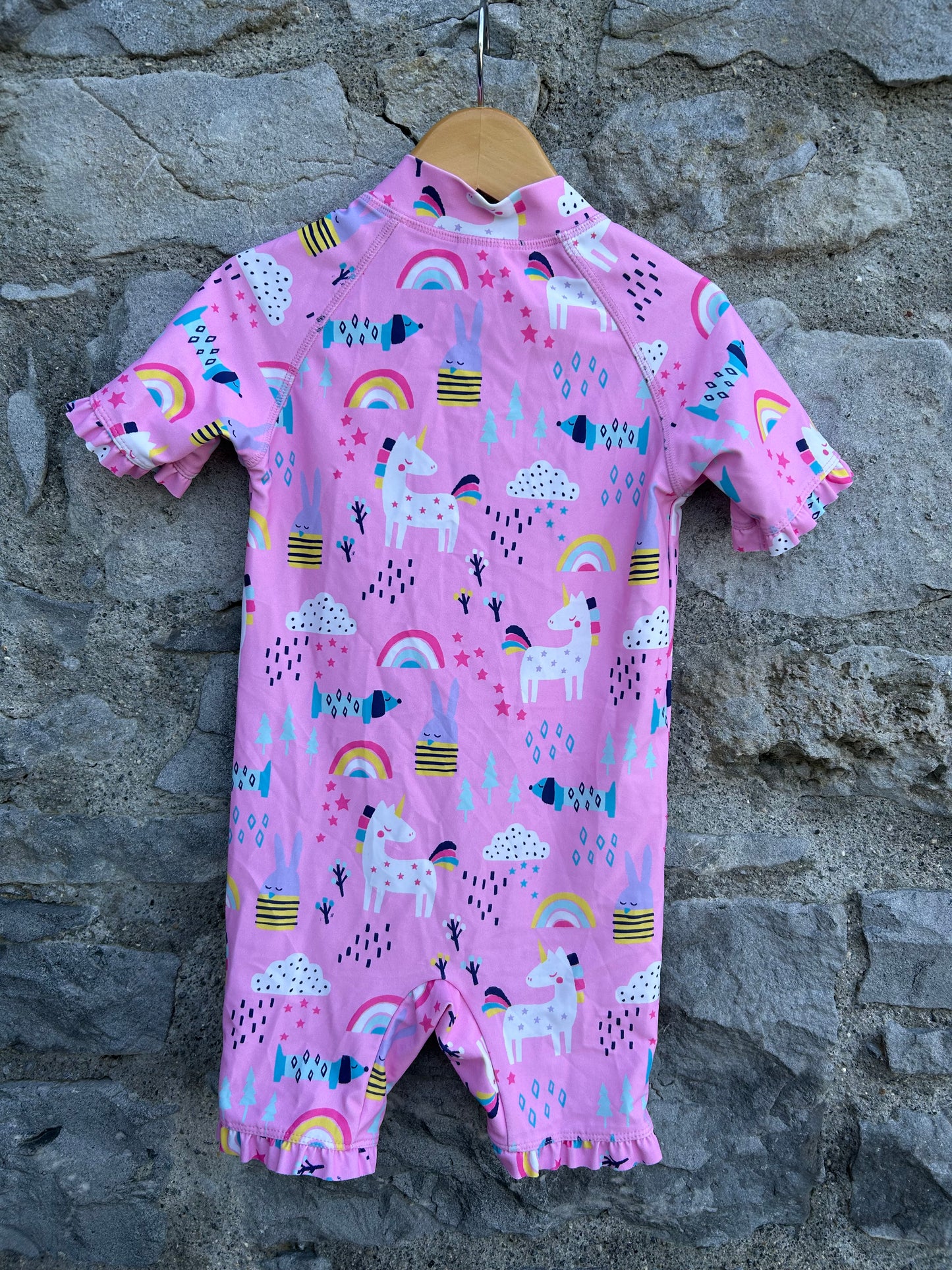 Unicorn&rainbow pink swimsuit 2-3y (92-98cm)