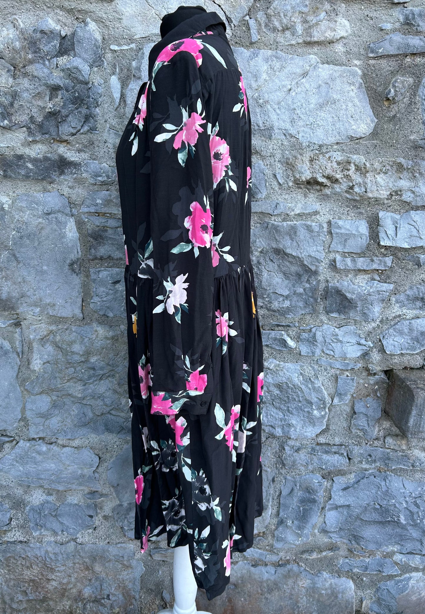 Black floral dress uk 14