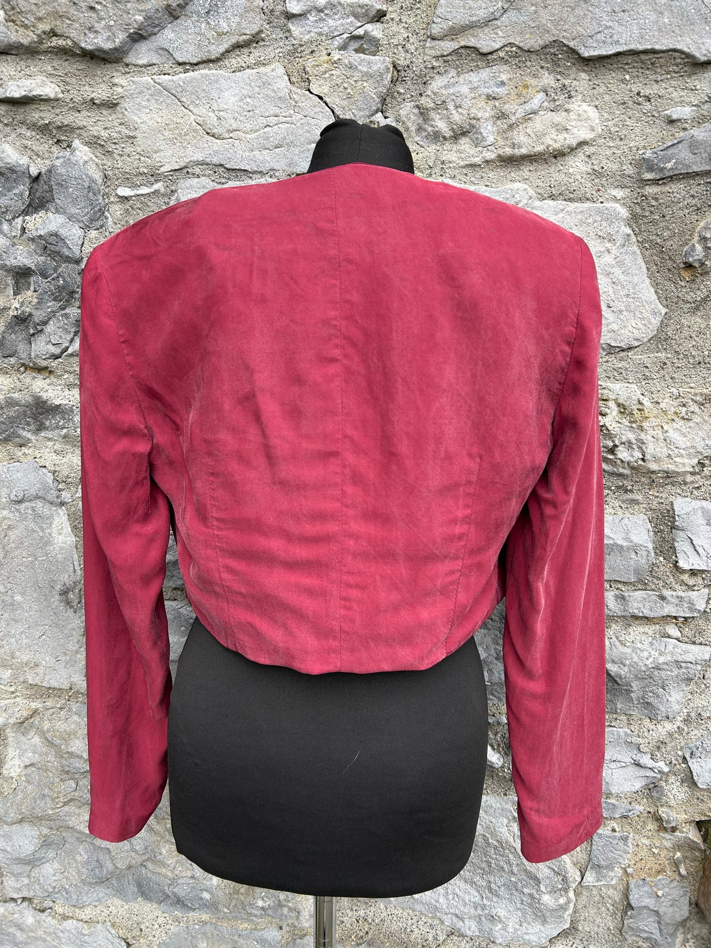 80s maroon bolero uk 12