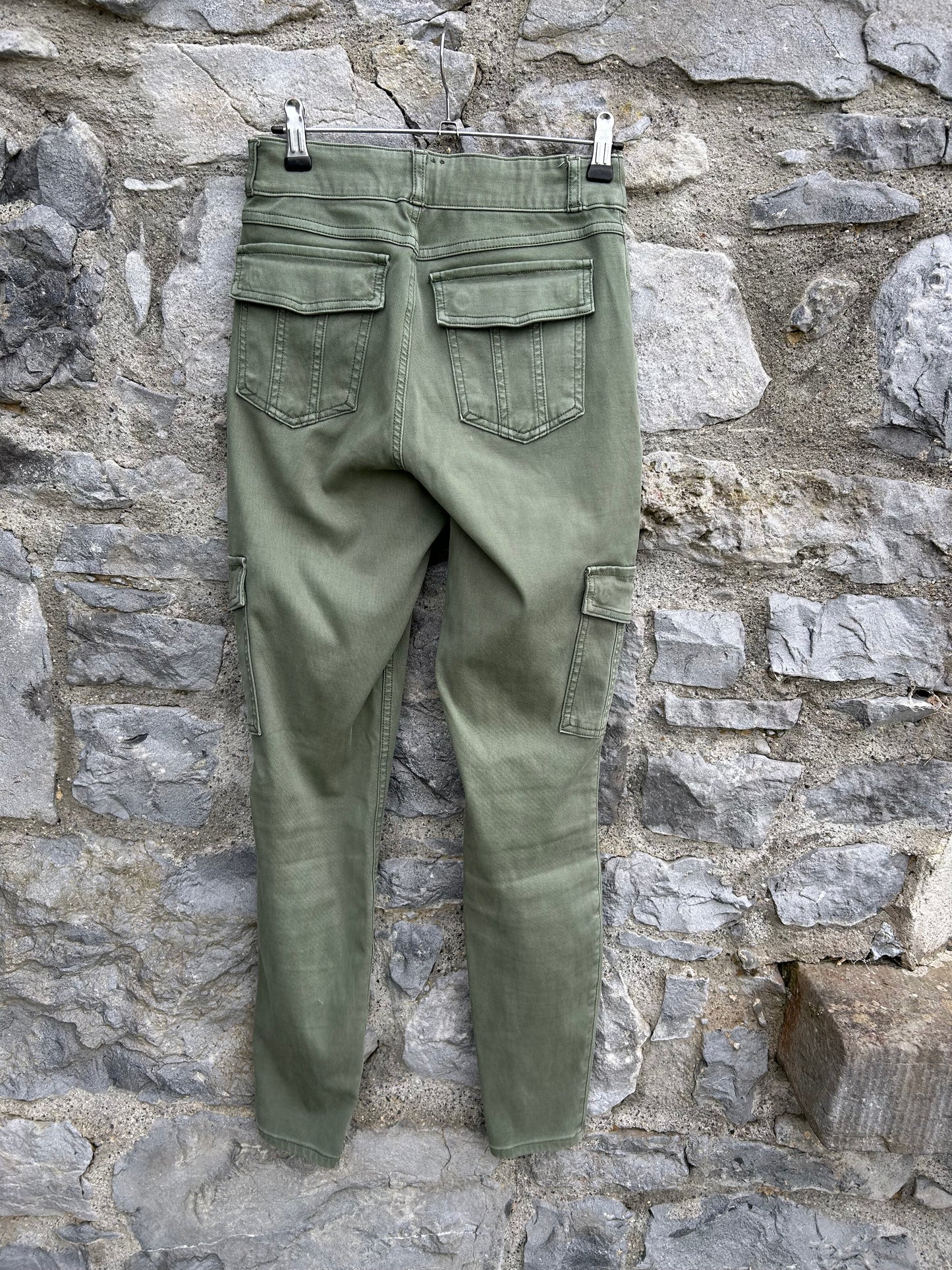 Khaki cargo leggings uk 6-8