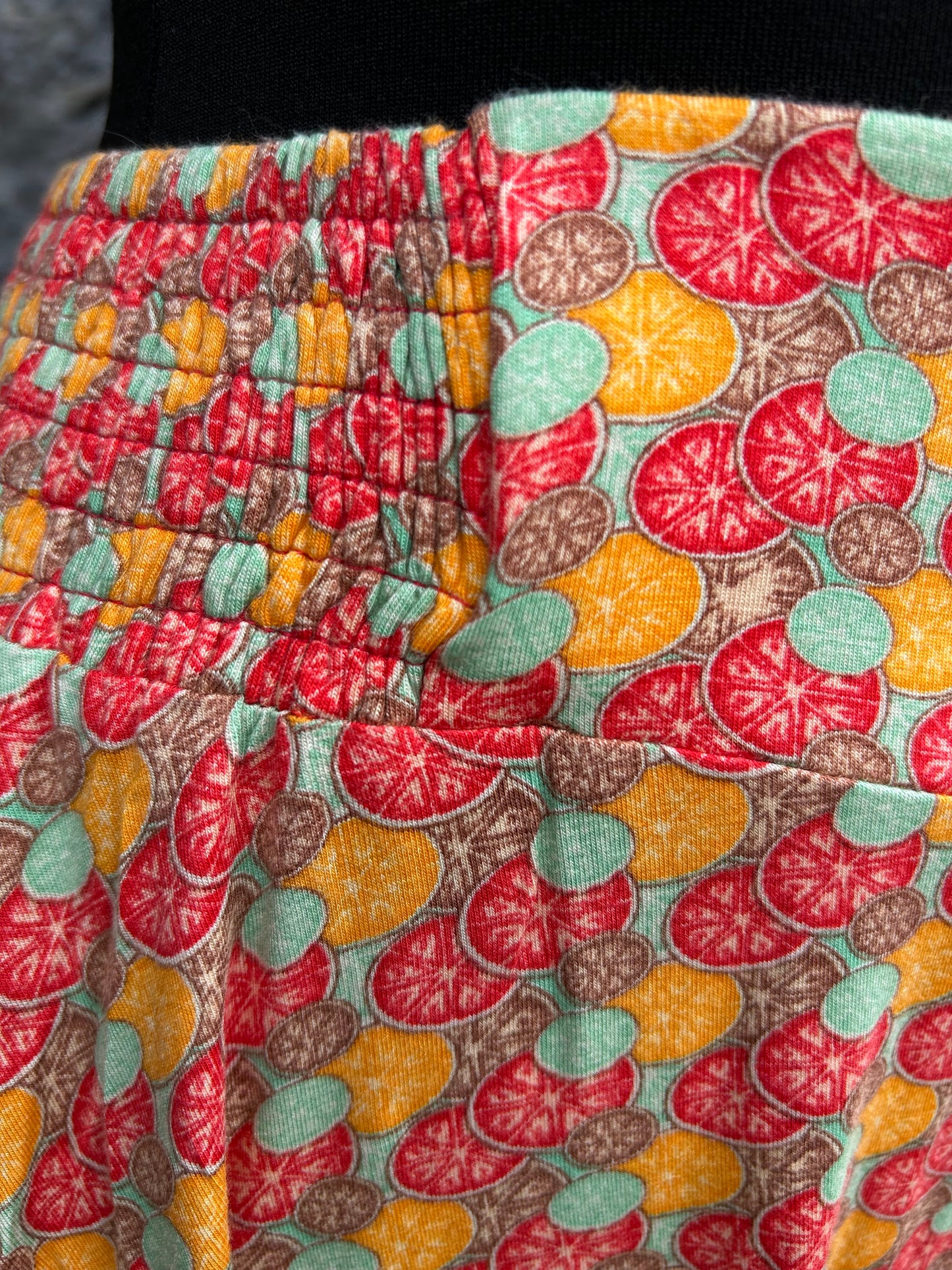 Orange lemon slices skirt uk 10-12