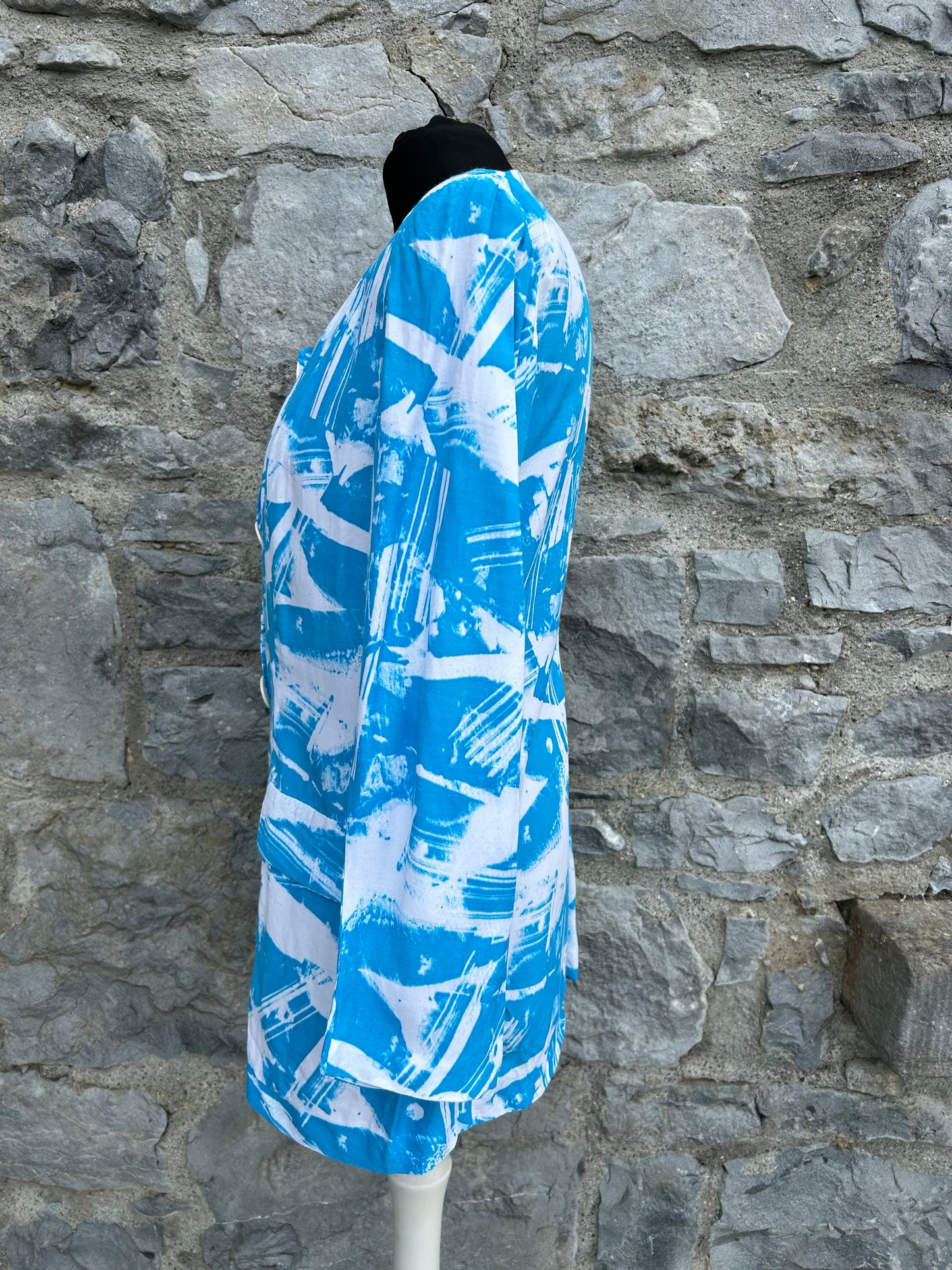90s blue abstract jacket uk 8-10
