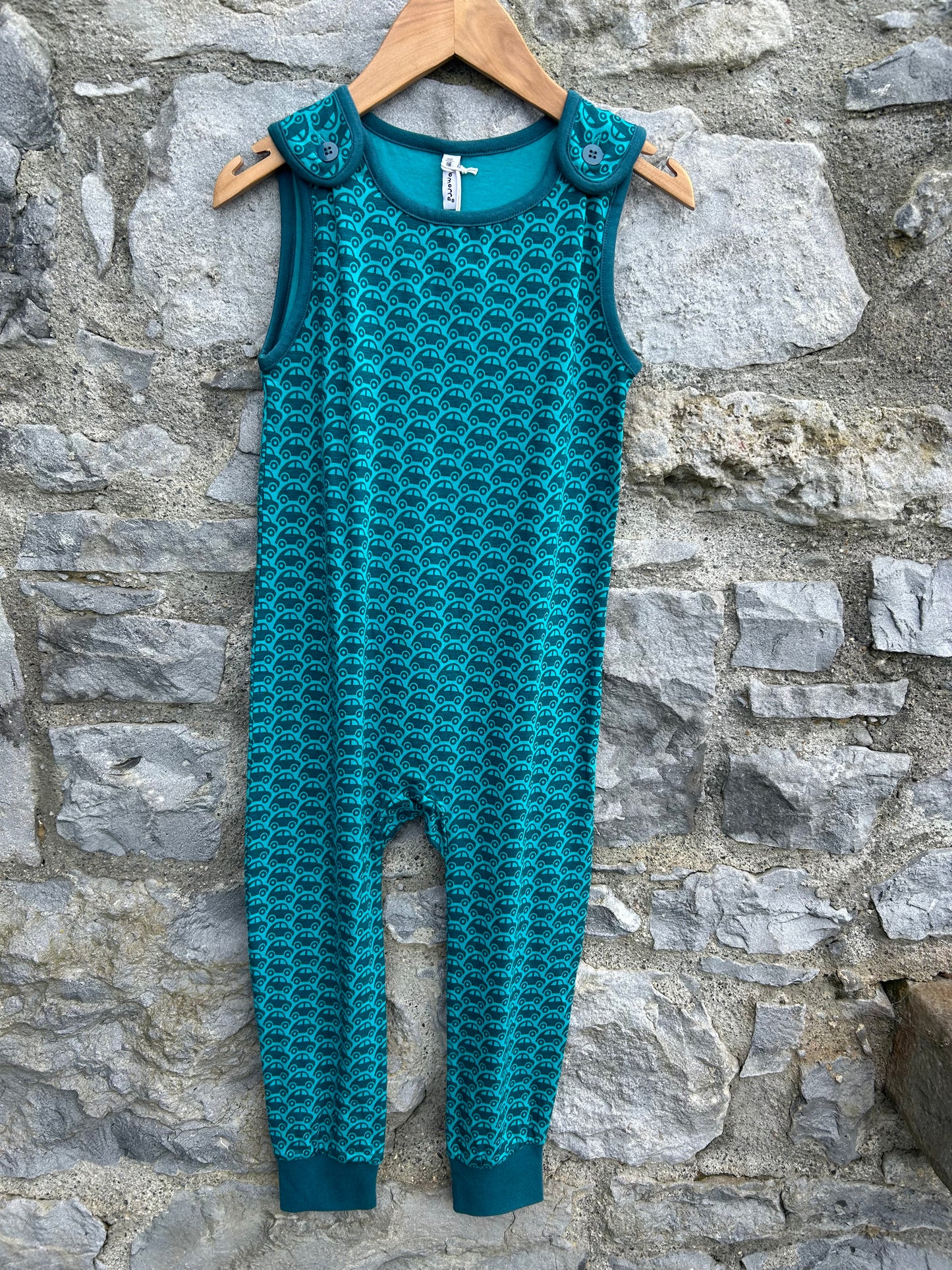 Blue cars playsuit 5-6y (110-116cm)