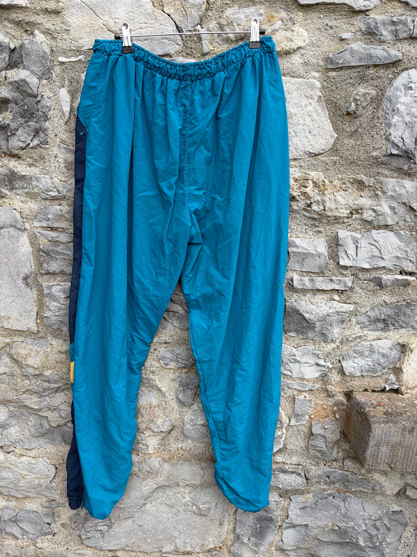 80s teal shell track pants Large