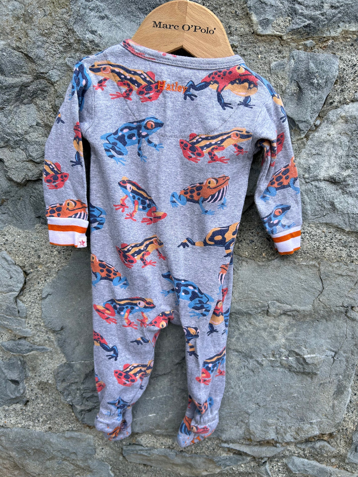 Frogs grey onesie 3-6m (62-68cm)