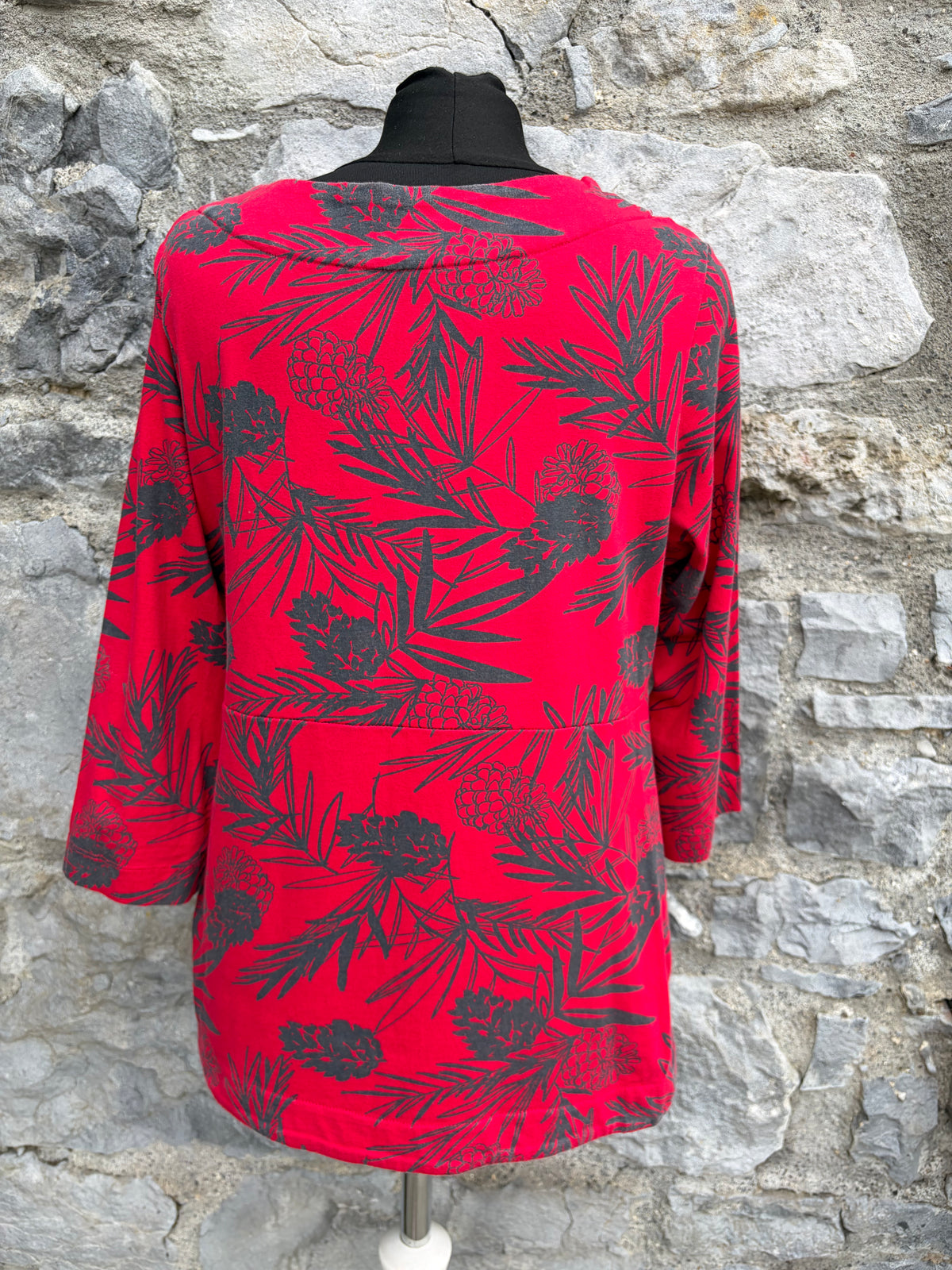 Red floral top uk 12