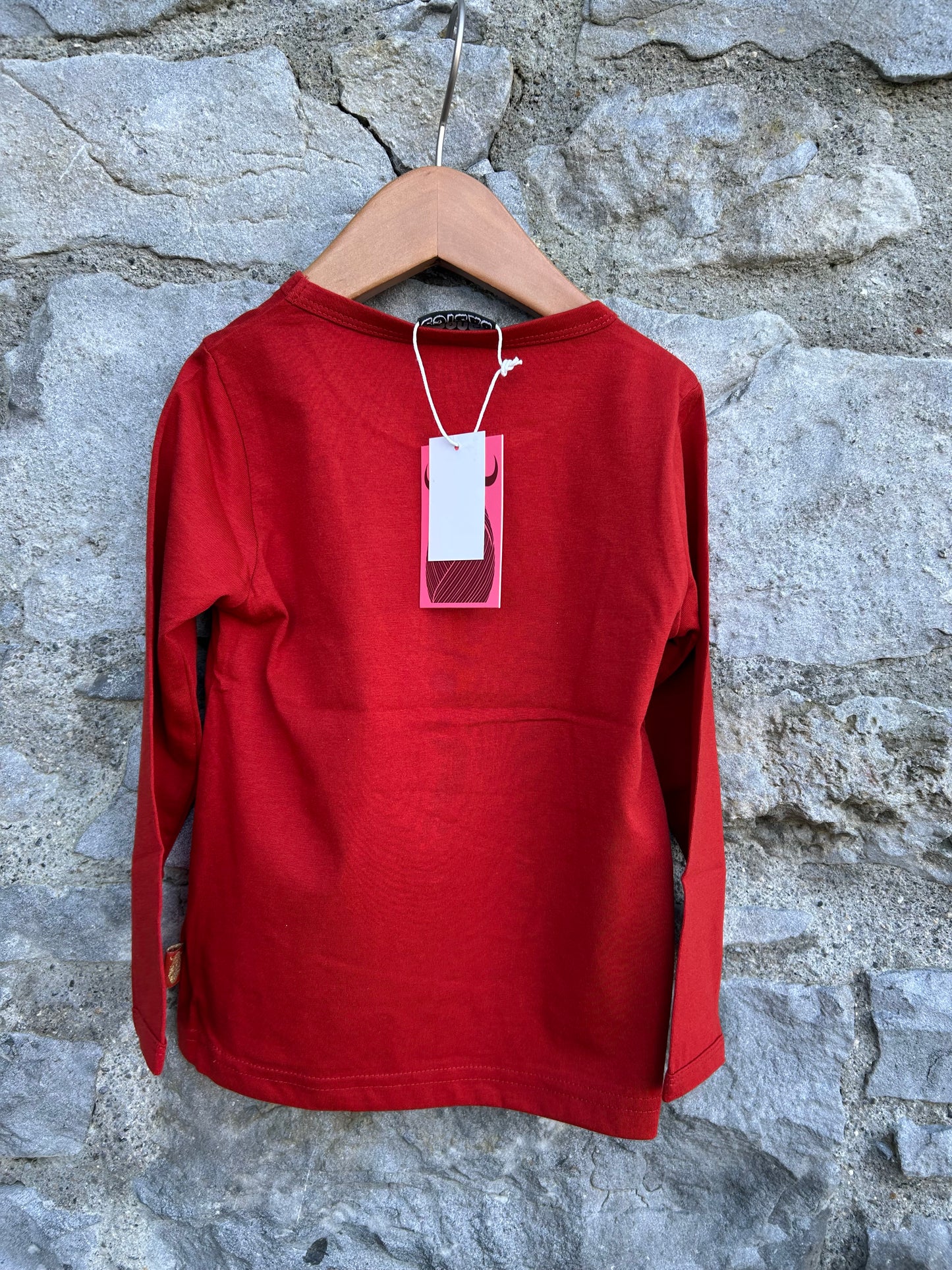 Gold glitter red Freja top 2y (92cm)