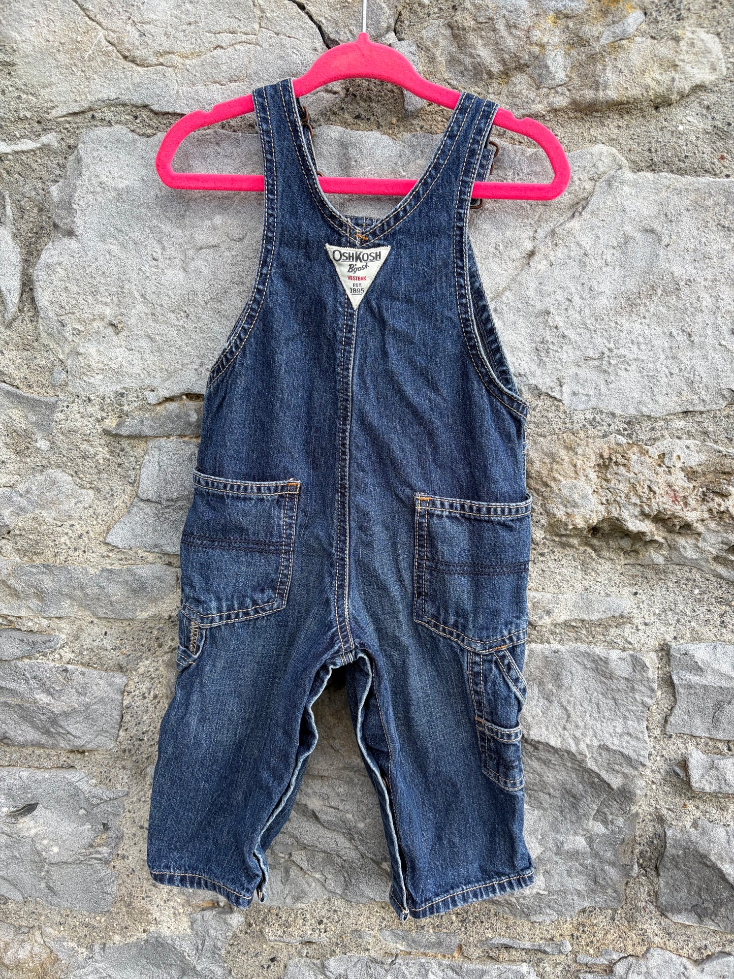 Y2K denim dungarees 6-9m (68-74cm)