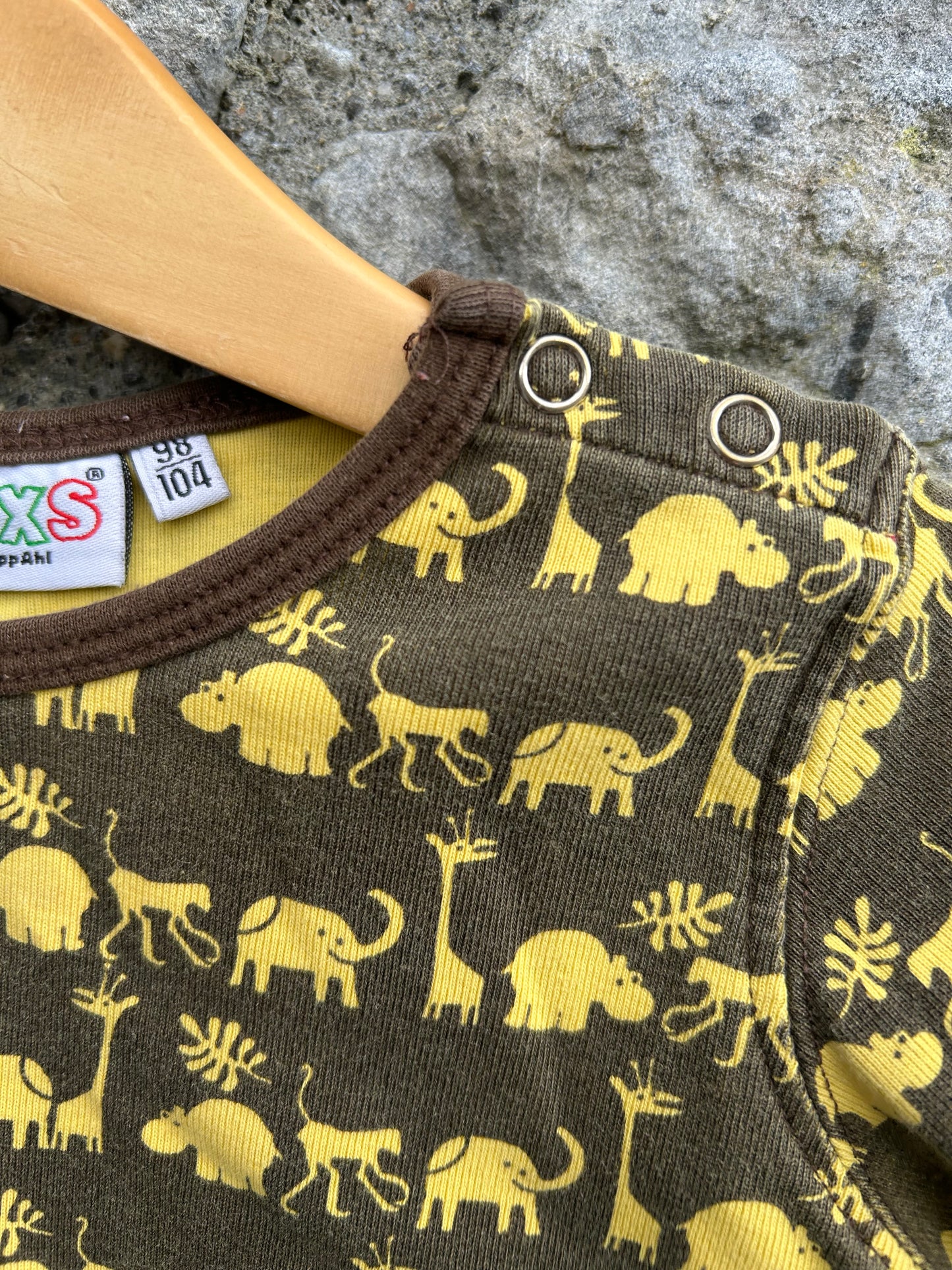 Wild animals brown top 18-24m (86-92cm)